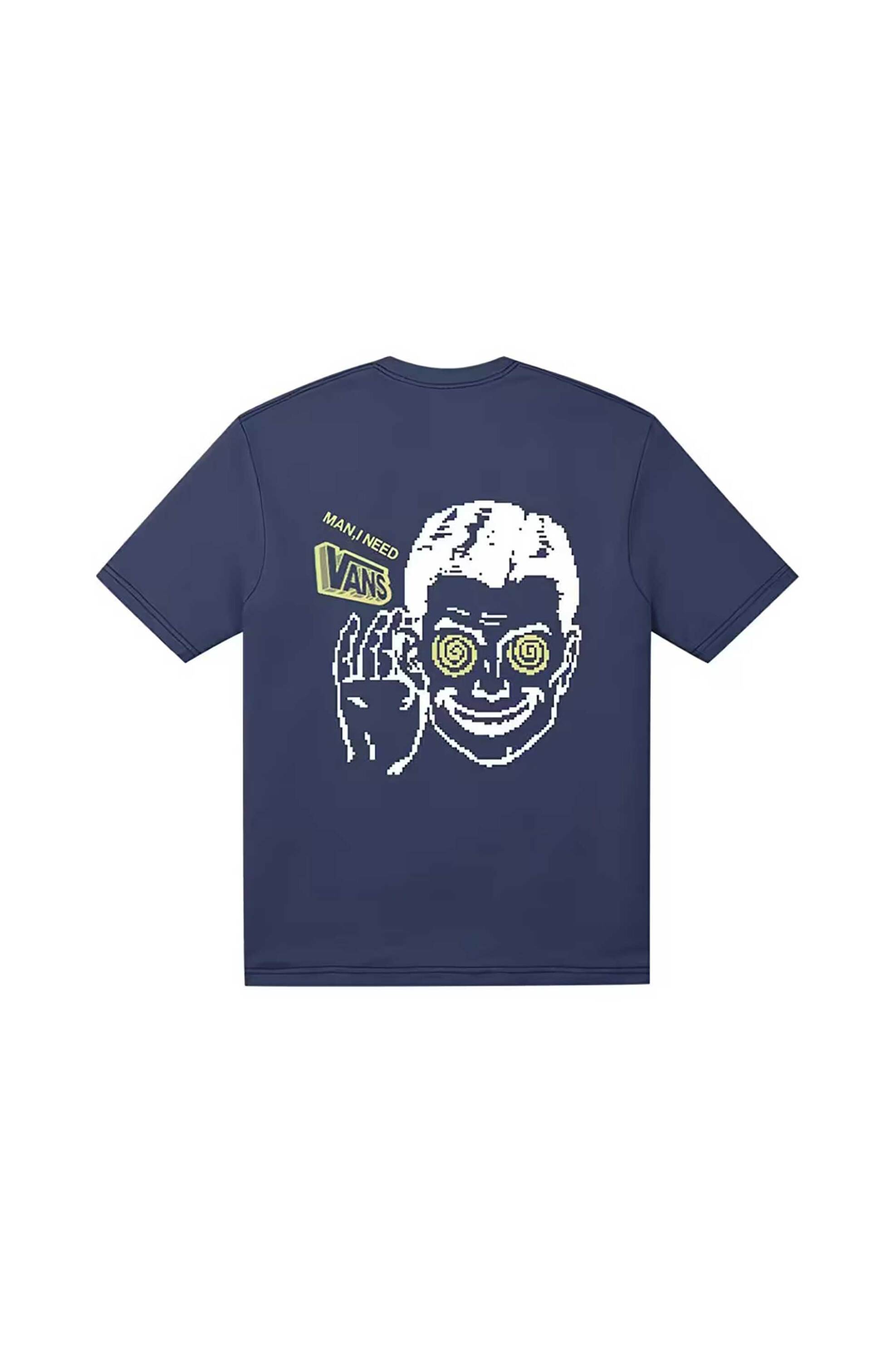Vans Ανδρικό T-Shirt Classic Fit Need - Vn000Tqdfob1 Μπλε Σκούρο