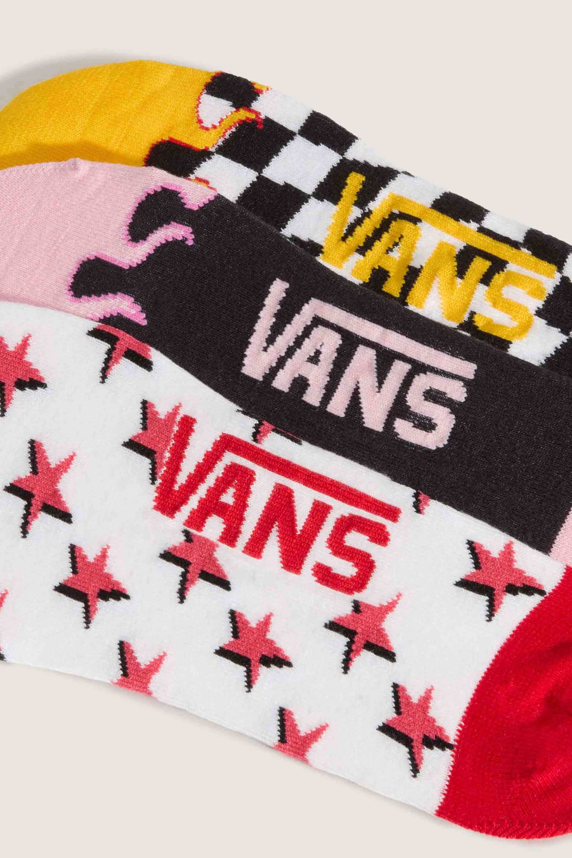 Vans Σετ Unisex Κάλτσες No Show Checkerboard Ticker Canoodle (3 Ζευγάρια) - Vn000Syxizq1 Πολύχρωμο