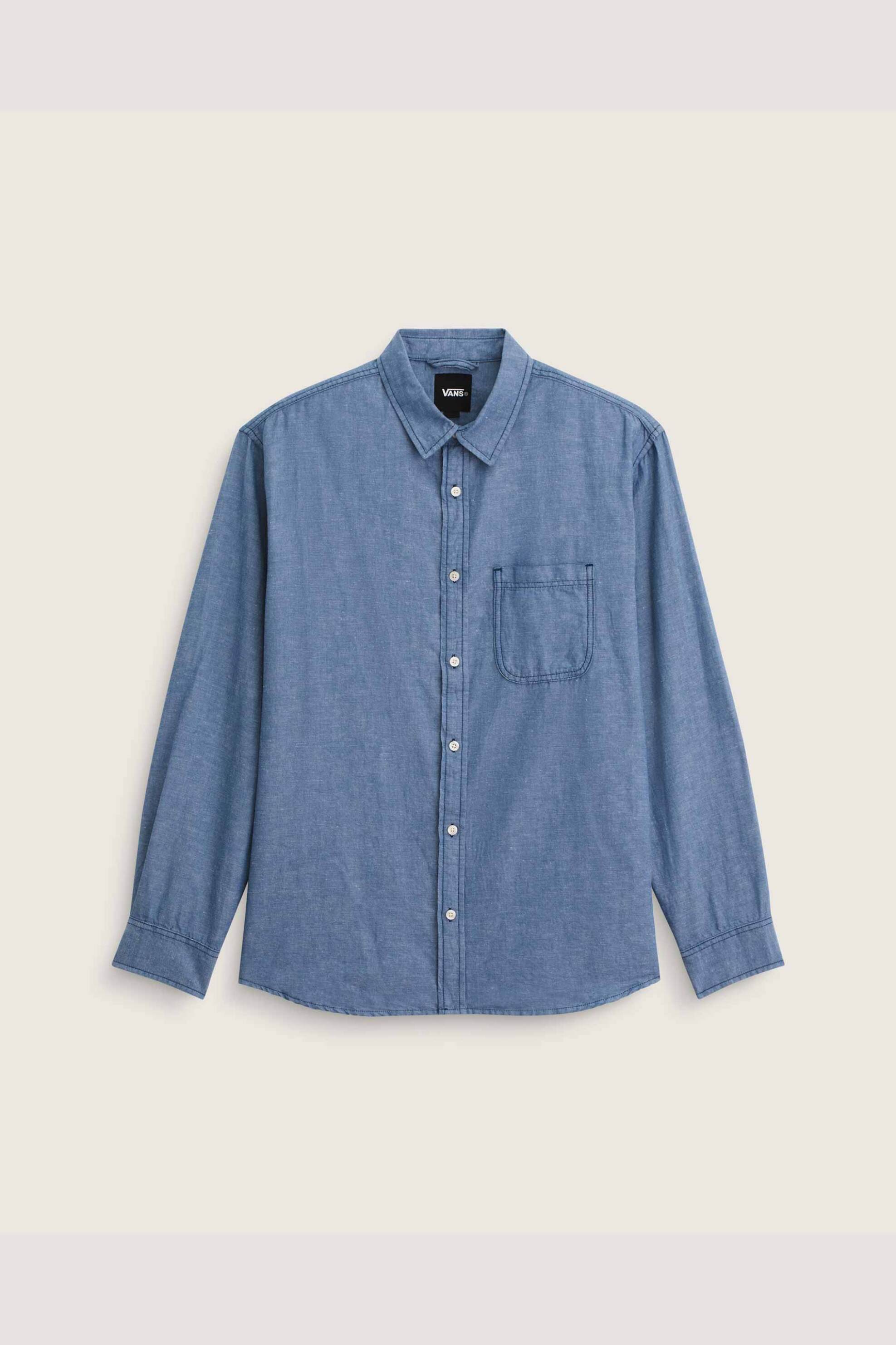 Vans Ανδρικό Πουκάμισο με Τσέπη Relaxed Fit Lawson - Vn000Tae5Tu1 Μπλε