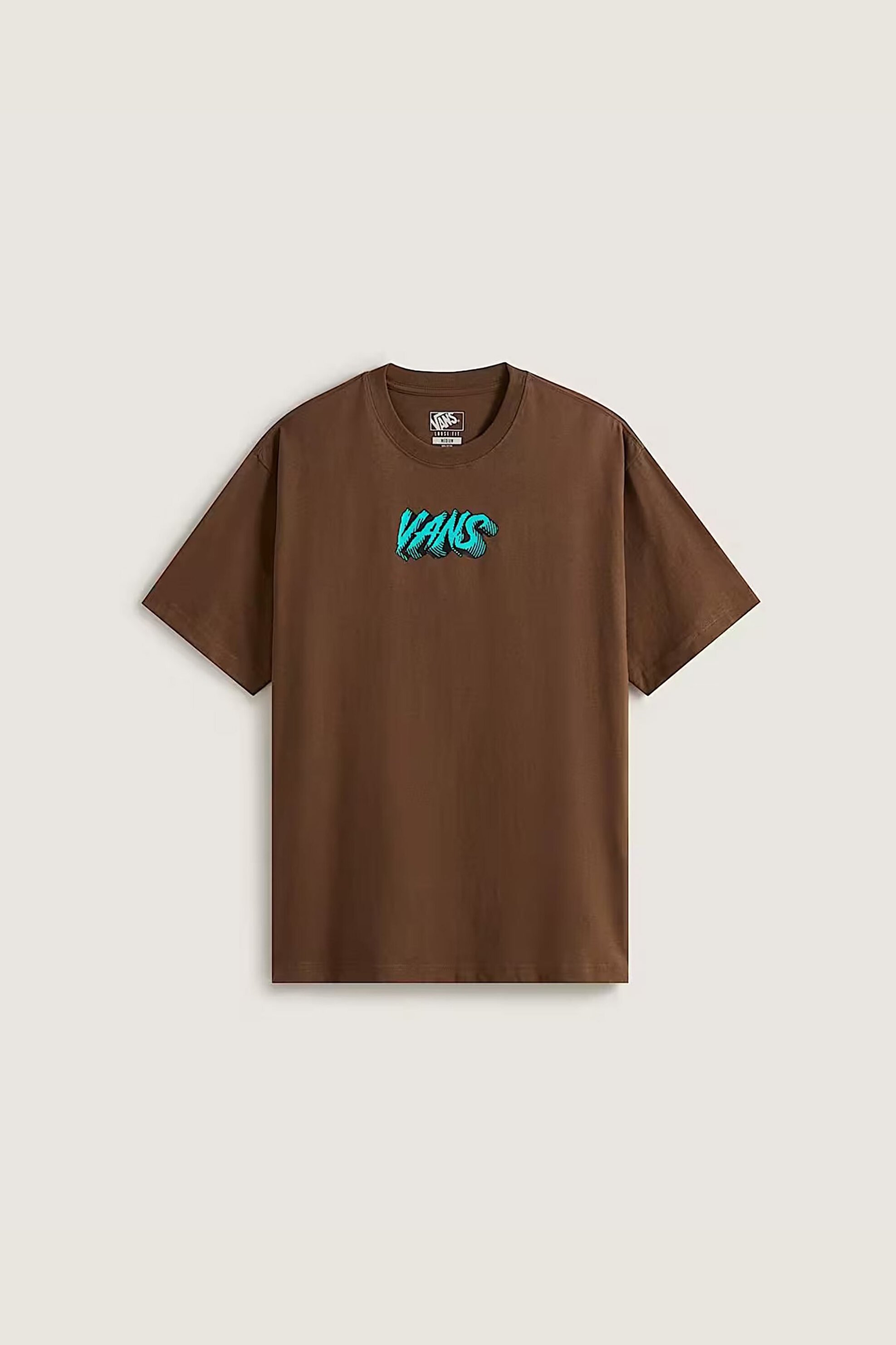 Vans Ανδρικό T-Shirt Loose Fit Stone Swirl - Vn000Vy1Fst1 Καφέ