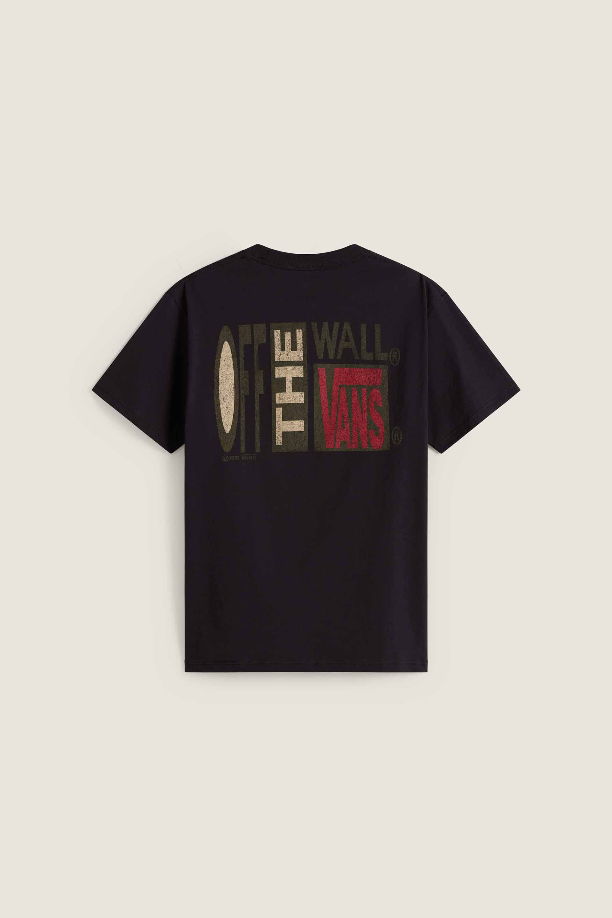 Vans Ανδρικό T-Shirt Classic Fit Stretch Stack Crackle - Vn000Sweblk1 Μαύρο