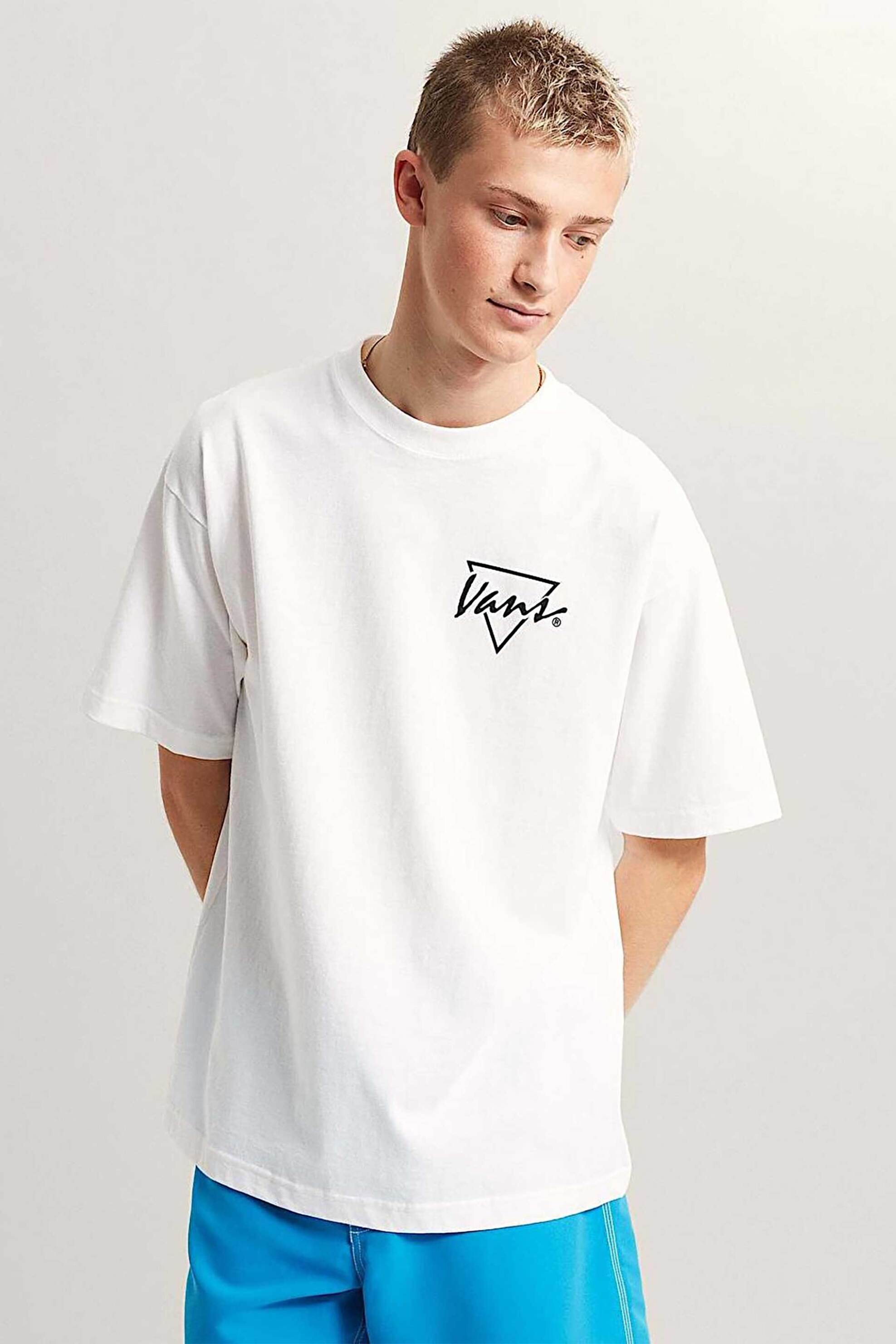 Vans ανδρικό T-shirt Relaxed Fit "Palm Drive" - VN000SXEWHT1 Λευκό