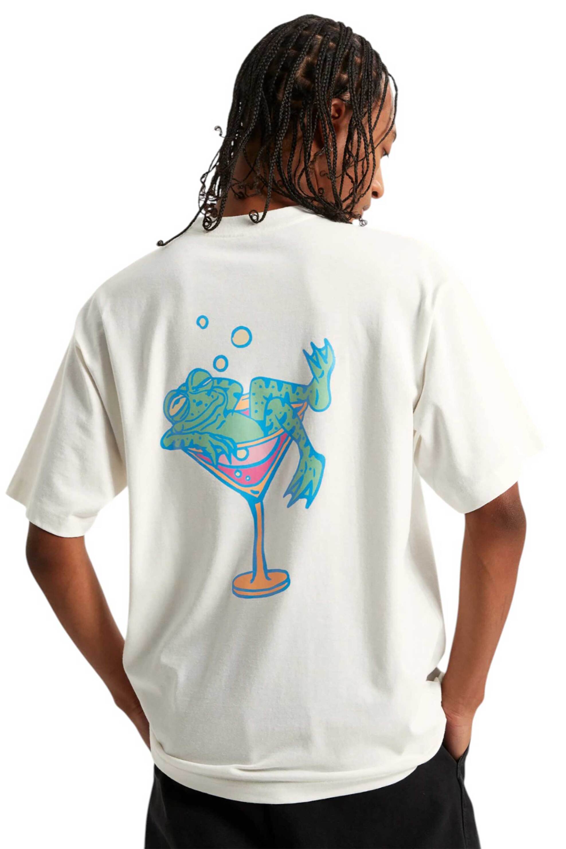 Vans Ανδρικό T-Shirt Relaxed Fit Bar Hopper - Vn000Tqpc9F1 Λευκό