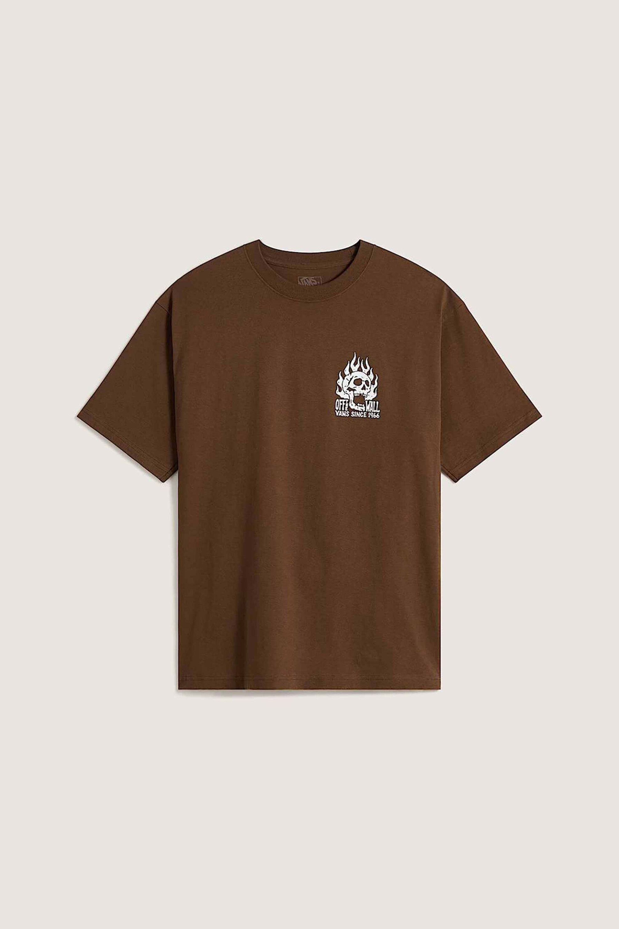 Vans ανδρικό T-shirt Relaxed Fit "Off The Wall Fever" - VN000VW0FST1 Καφέ
