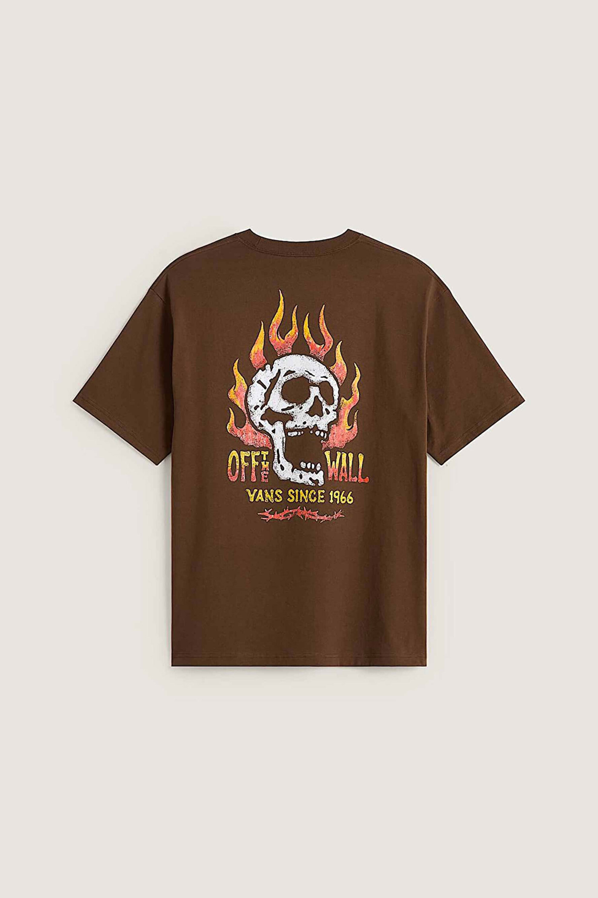 Vans Ανδρικό T-Shirt Relaxed Fit Off The Wall Fever - Vn000Vw0Fst1 Καφέ