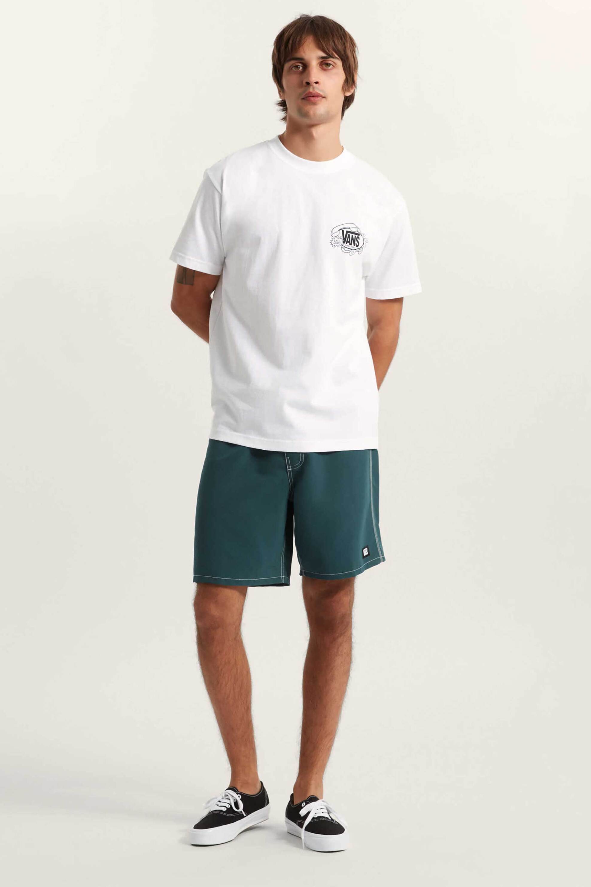 Vans ανδρικό μαγιό σορτς Standard Fit "Everride" - VN000SQ4FRJ1 Πράσινο Σκούρο