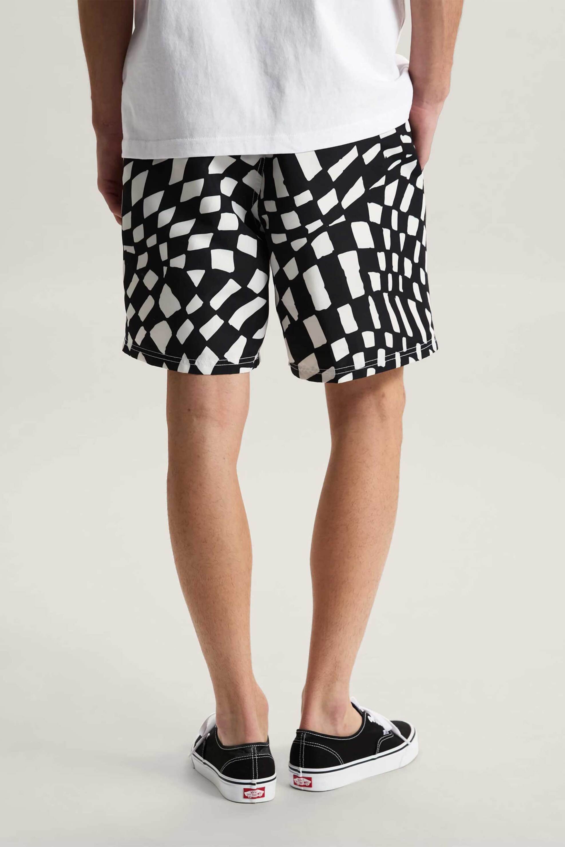 Vans Ανδρικό Μαγιό Σορτς Relaxed Fit Primary Ii - Vn000Sqdy281 Ασπρόμαυρο