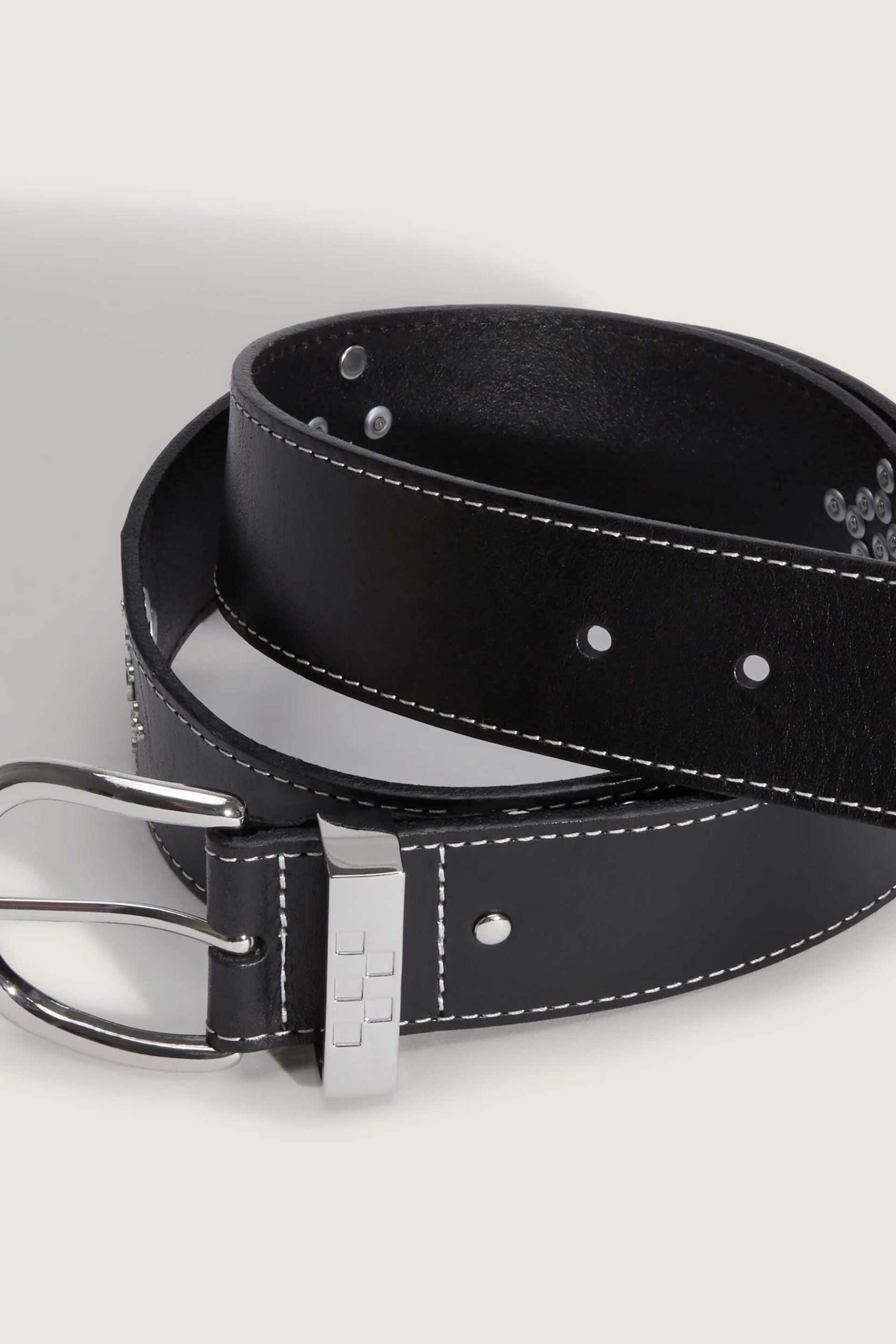 Vans Γυναικεία Δερμάτινη Ζώνη Studded - Vn000Tdhblk1 Μαύρο