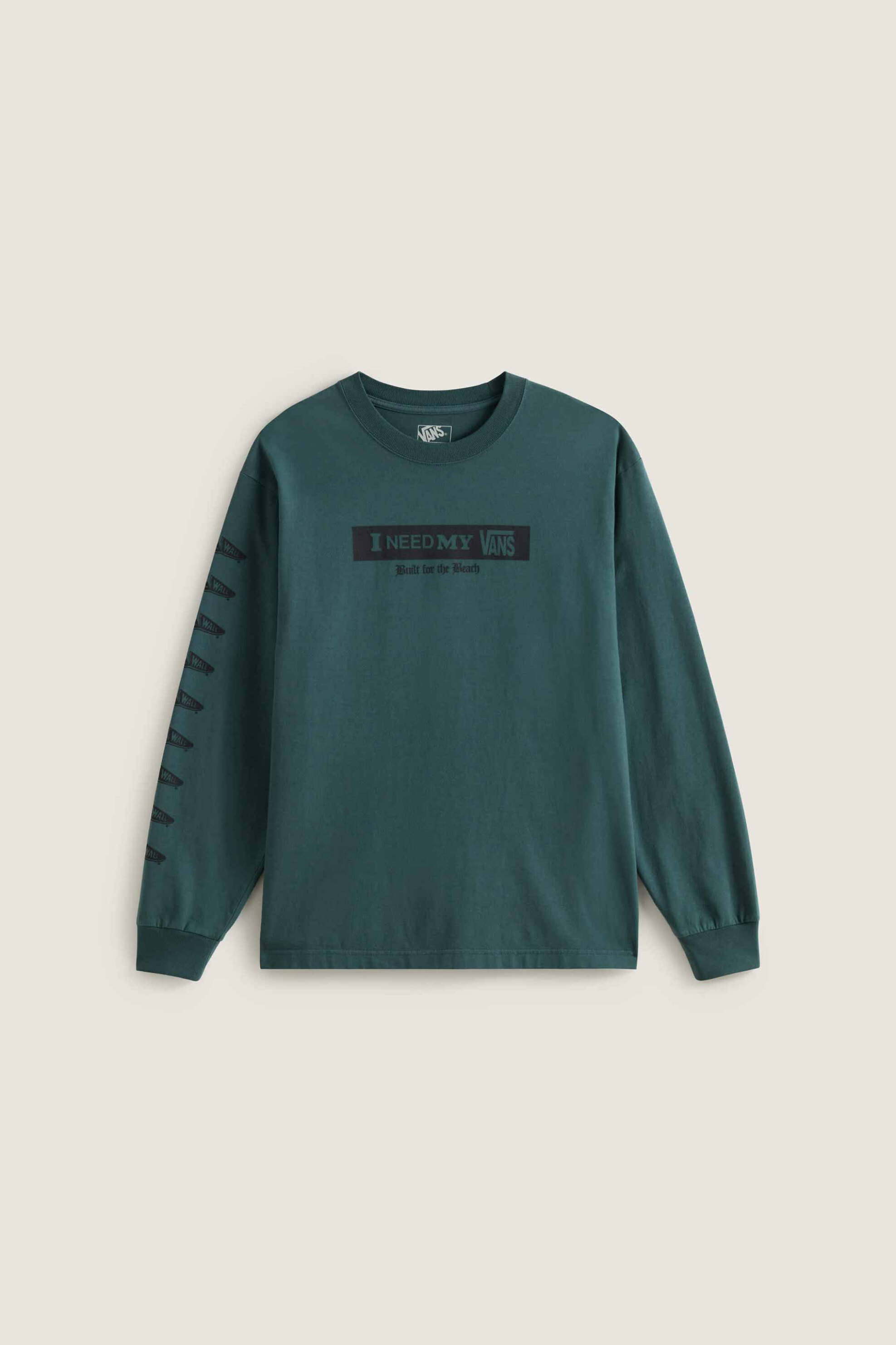 Vans Ανδρική Μακρυμάνικη Μπλούζα Loose Fit I Need My - Vn000Srdfrj1 Πράσινο Σκούρο