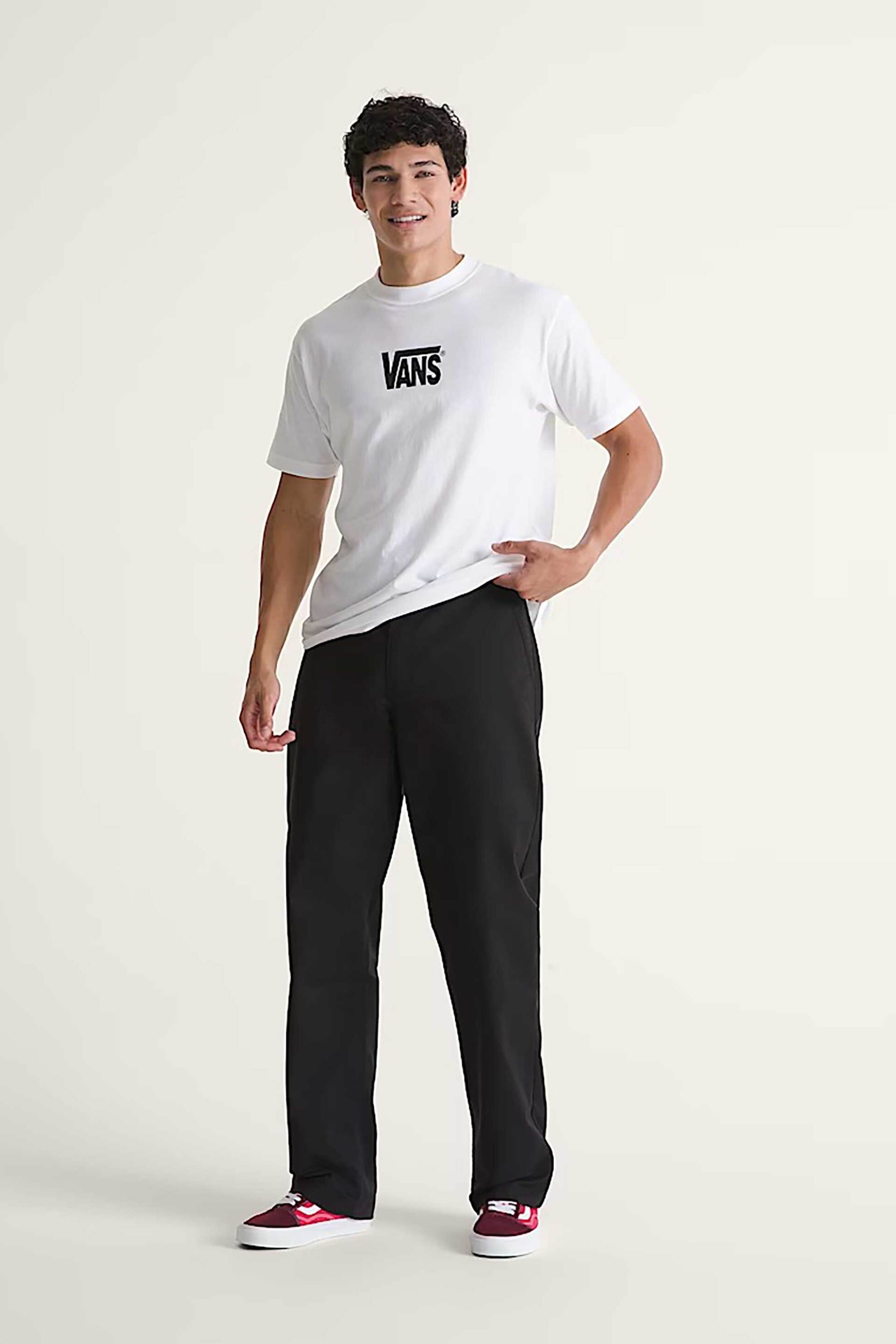Vans ανδρικό παντελόνι chino Relaxed Straight Fit "Authentic" - VN000TCXBLK1 Μαύρο