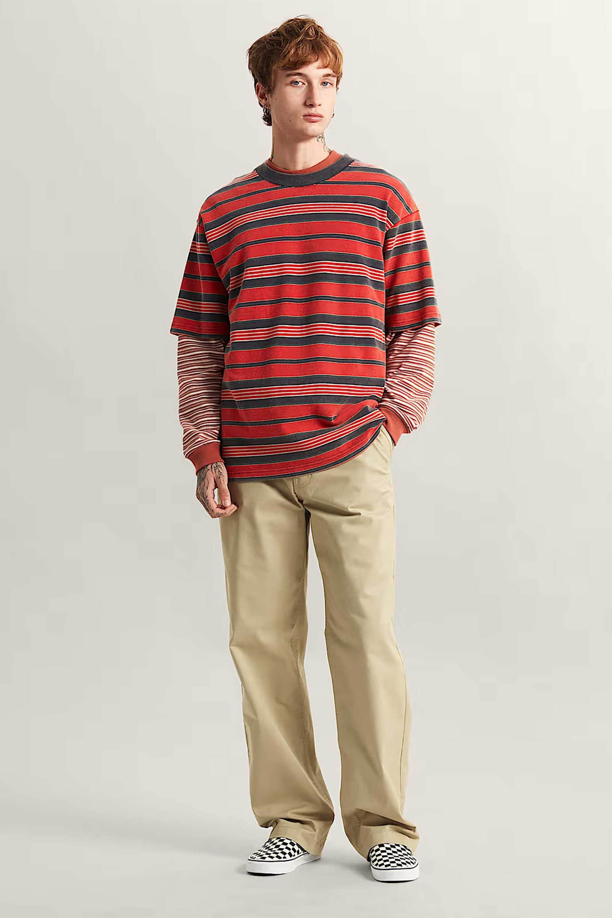 Vans ανδρικό παντελόνι chino Relaxed Straight Fit "Authentic" - VN000TCXD3Z1 Μπεζ