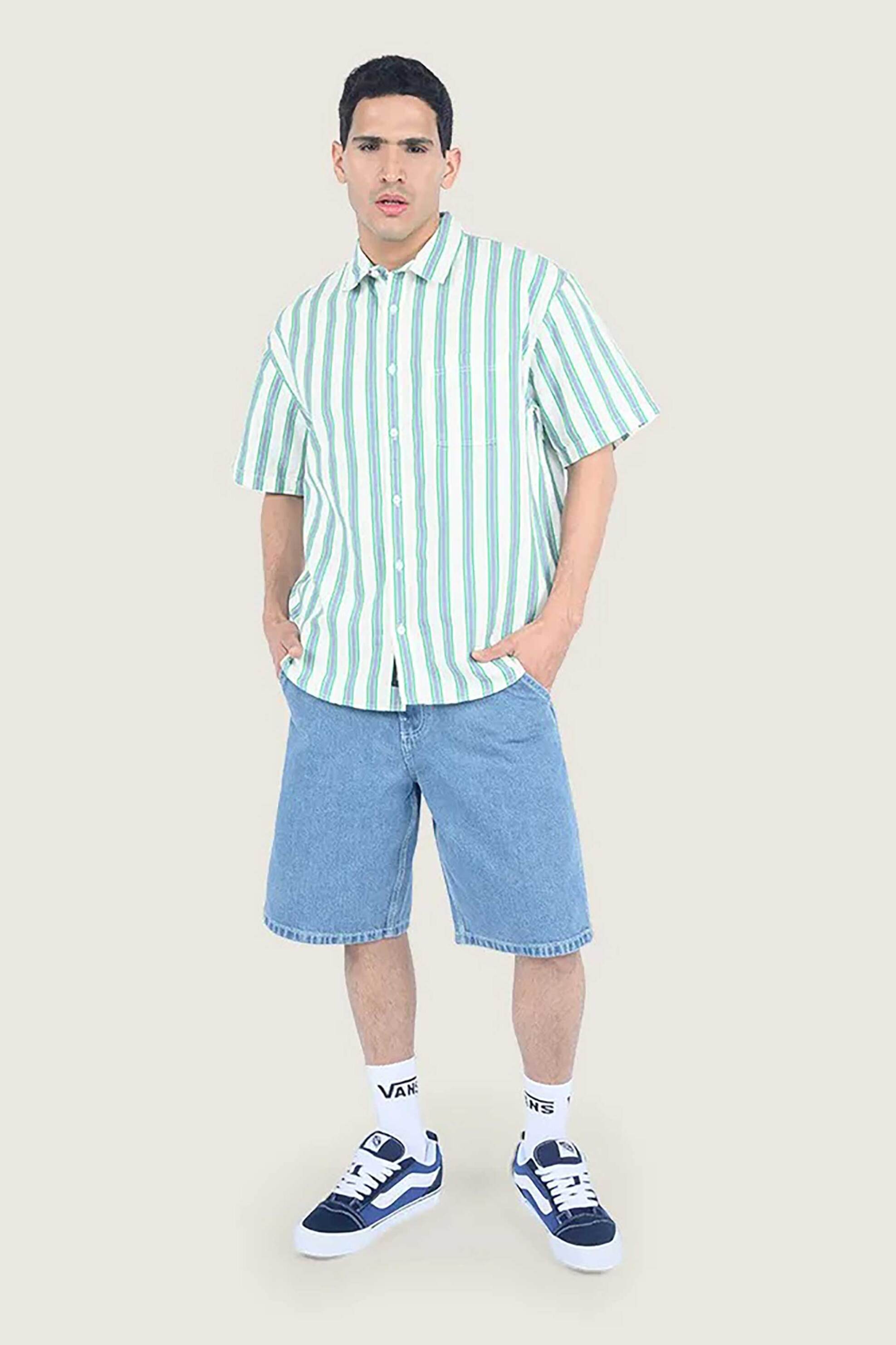 Vans ανδρική denim βερμούδα πεντάτσεπη Loose Fit "Chore" - VN000T51CDX1 Denim Blue