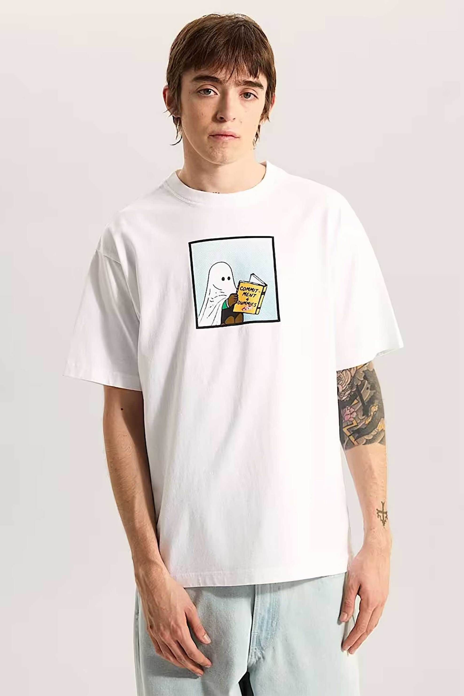 Vans ανδρικό T-shirt Loose Fit "Commitment 4 Dummies" - VN000VY5WHT1 Λευκό