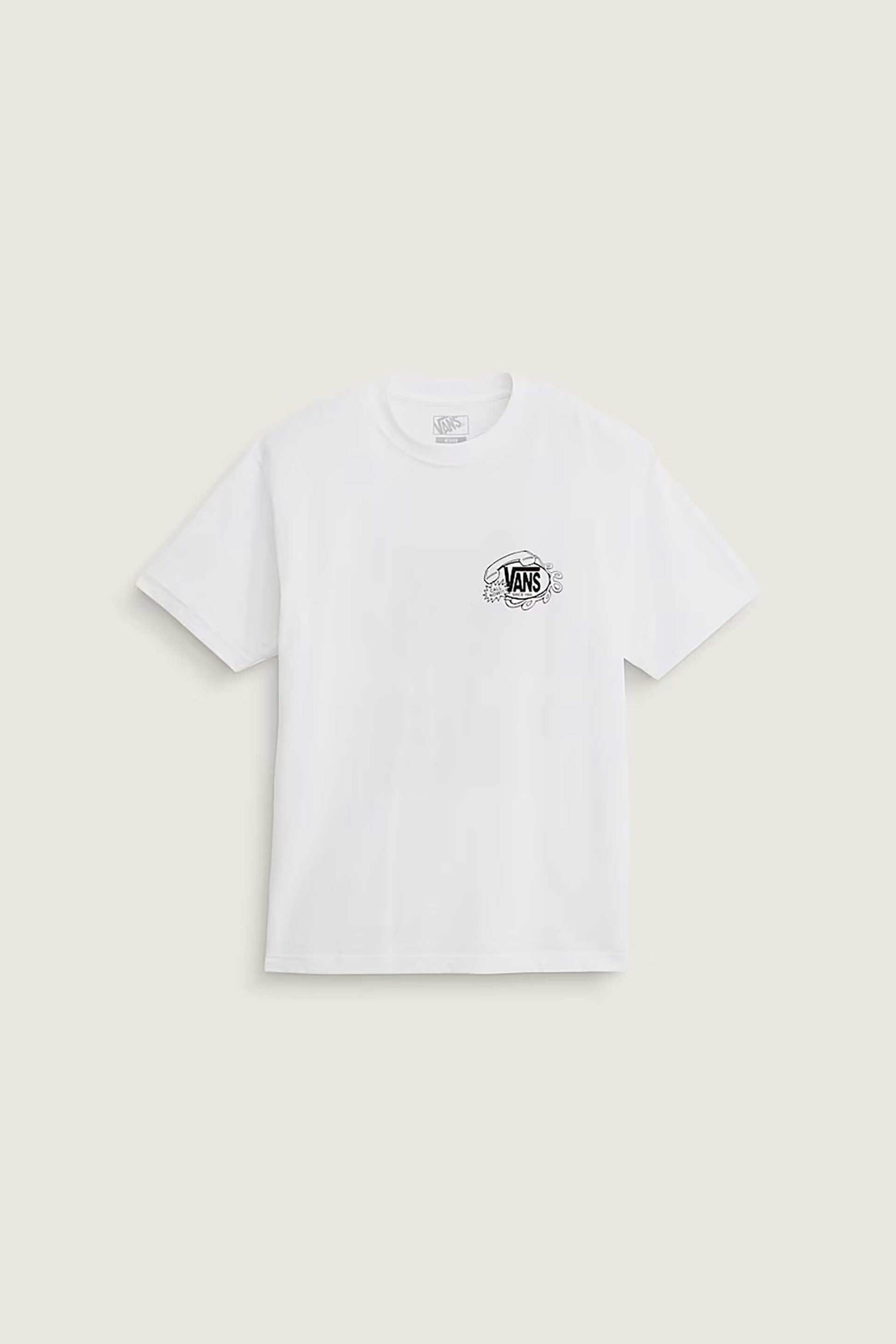 Vans Ανδρικό T-Shirt Classic Fit Hot Lines - Vn000Sybwht1 Λευκό