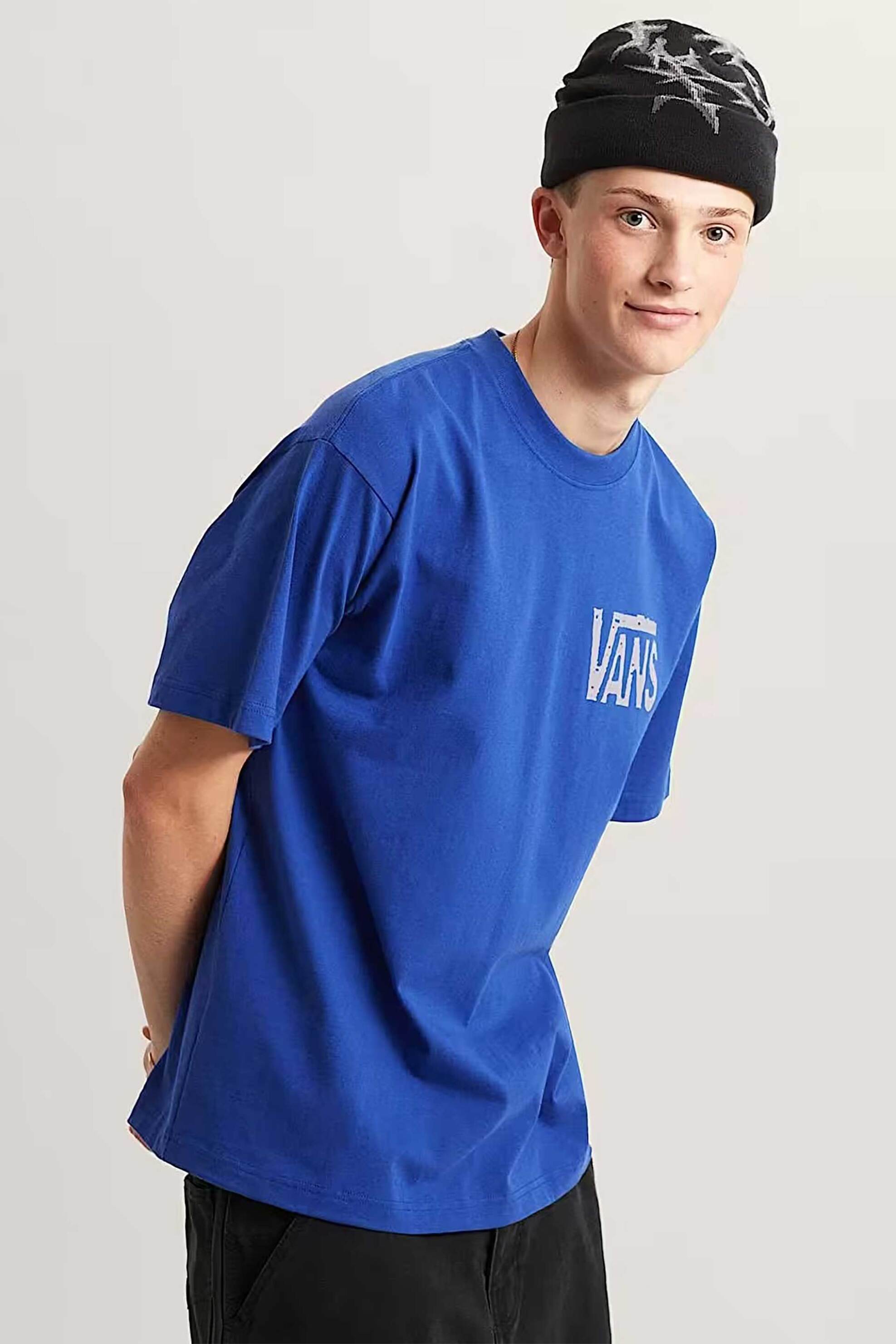 Vans ανδρικό T-shirt Loose Fit "Side Talk" - VN000SXDFRX1 Μπλε