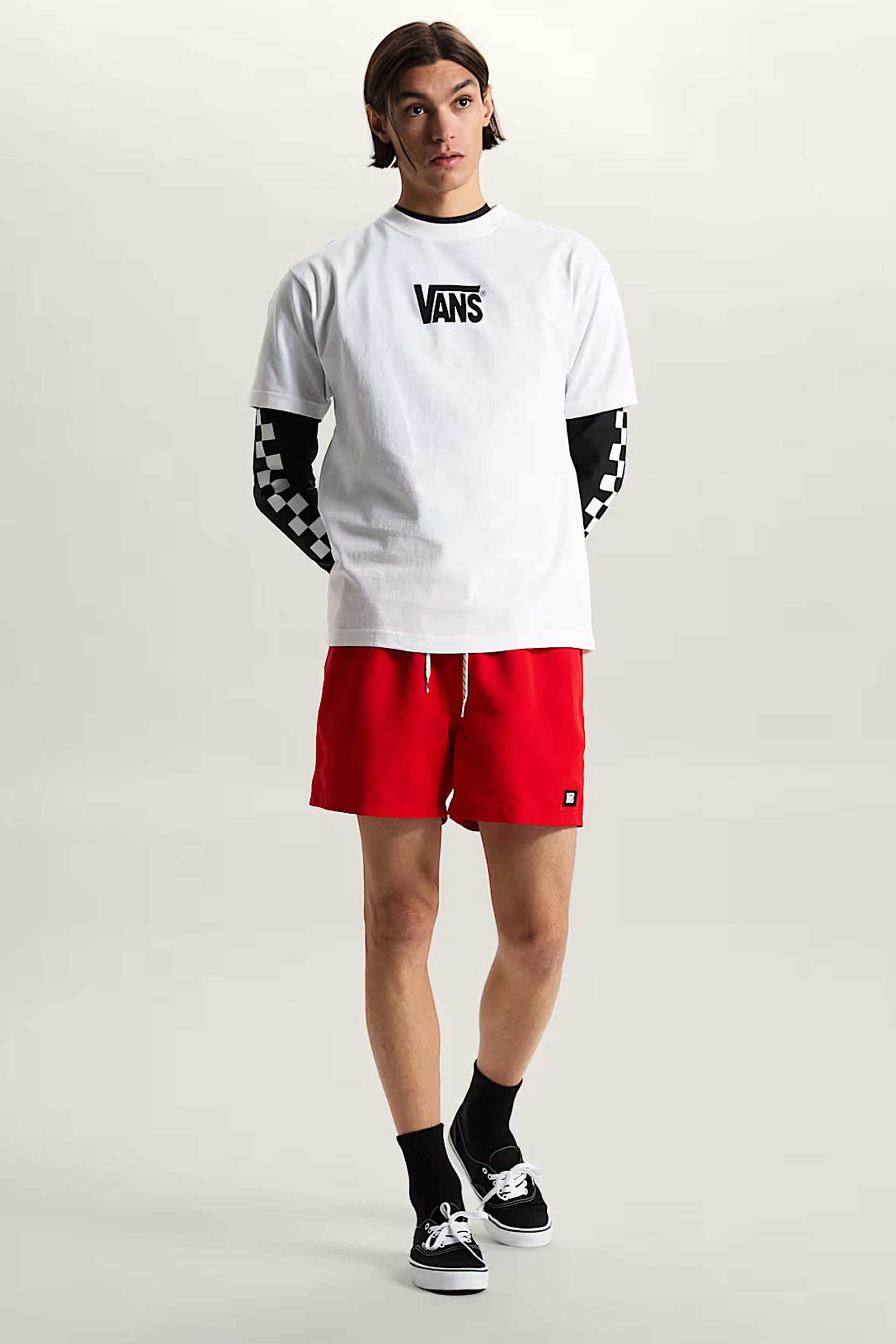 Vans ανδρικό μαγιό σορτς Standard Fit "Primary II" - VN000XEFIZQ1 Κόκκινο