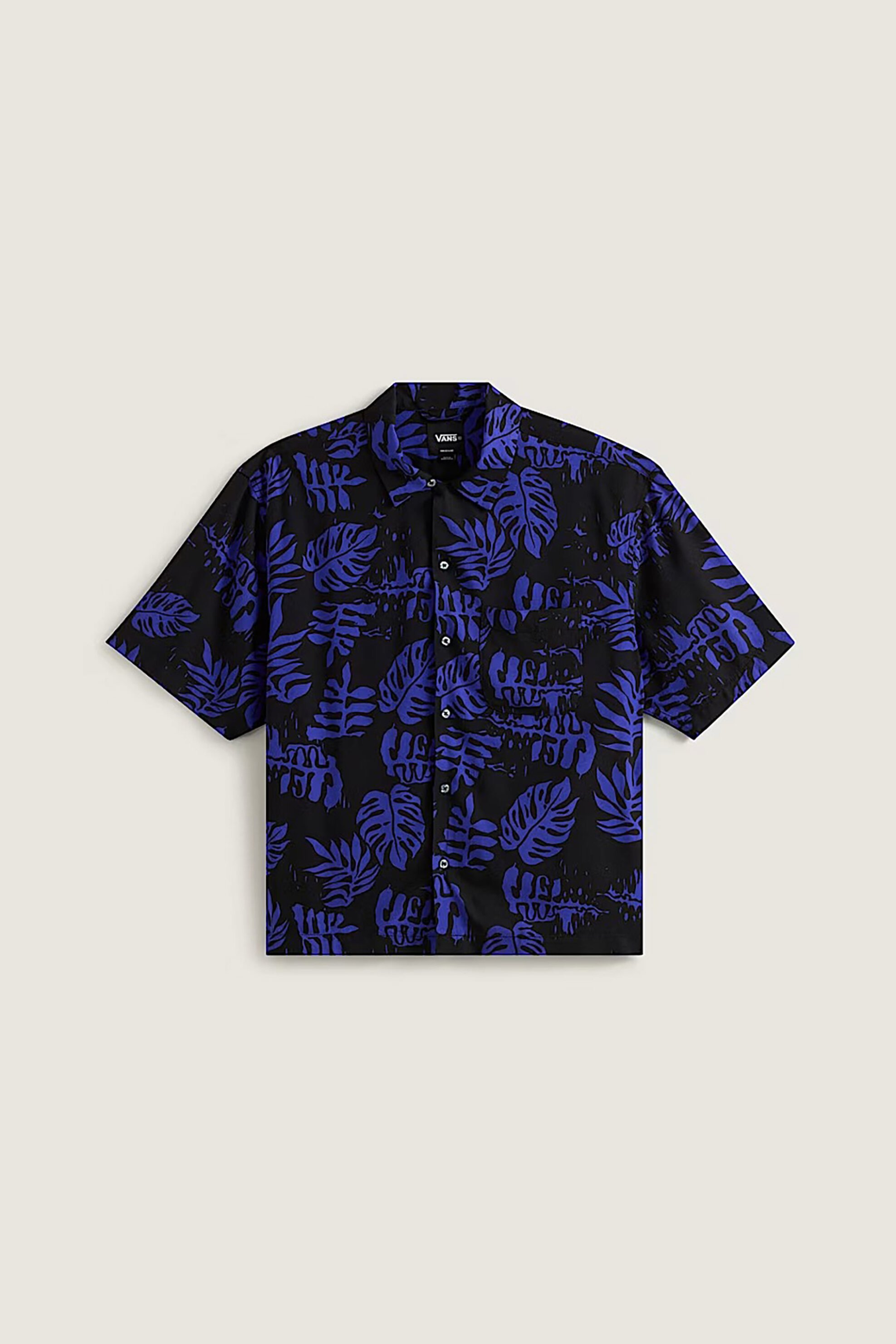 Vans ανδρικό κοντομάνικο πουκάμισο Loose Fit "Van Doren Printed Camp" - VN000VTPFRX1 Μπλε