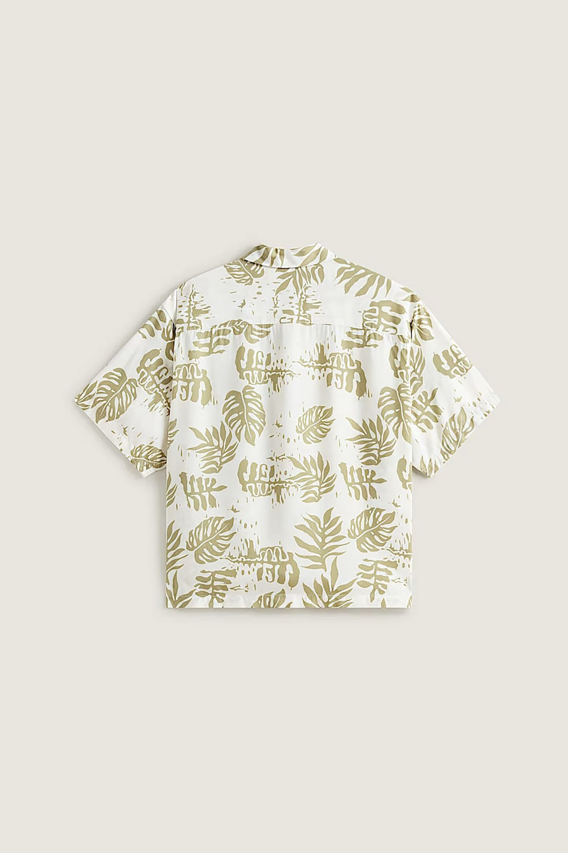 Vans Ανδρικό Κοντομάνικο Πουκάμισο Loose Fit Van Doren Printed Camp - Vn000Vtpfsg1 Πράσινο Μπεζ