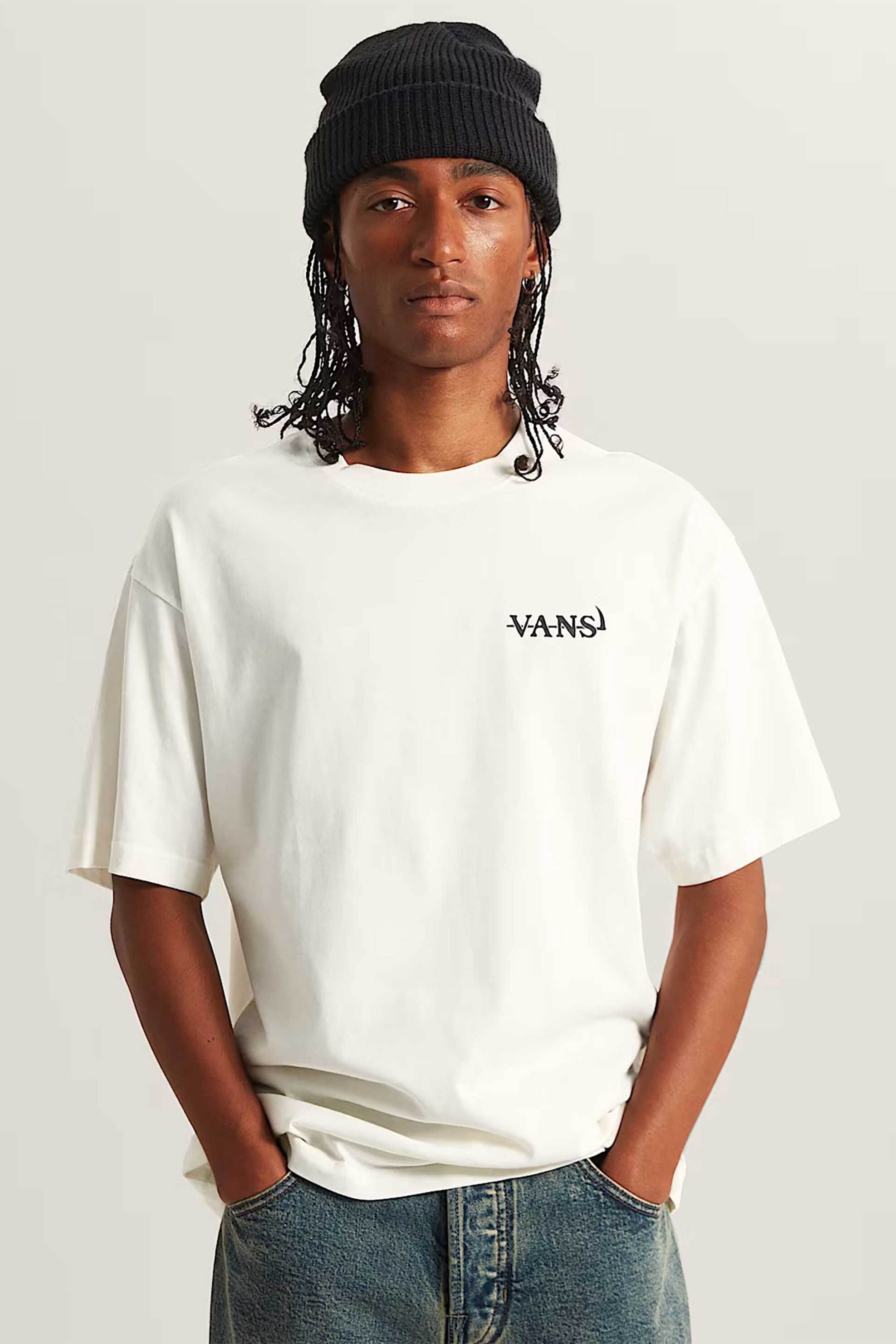 Vans ανδρικό T-shirt Loose Fit "All & Nought" - VN000VY9C9F1 Λευκό