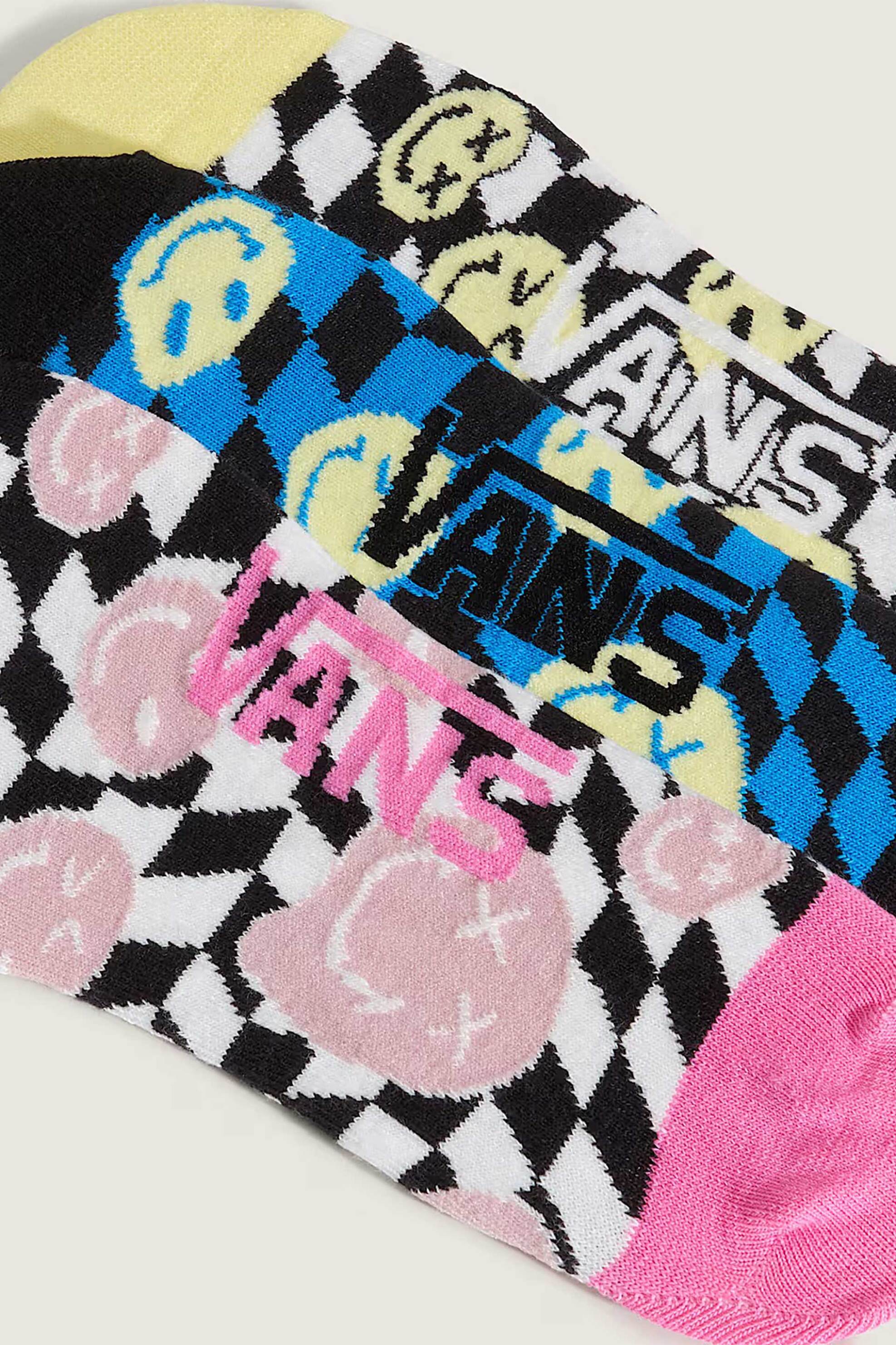 Vans Σετ Unisex Κοντές Κάλτσες Ticker Canoodle (3 Ζευγάρια) - Vn000Syxfln1 Πολύχρωμο