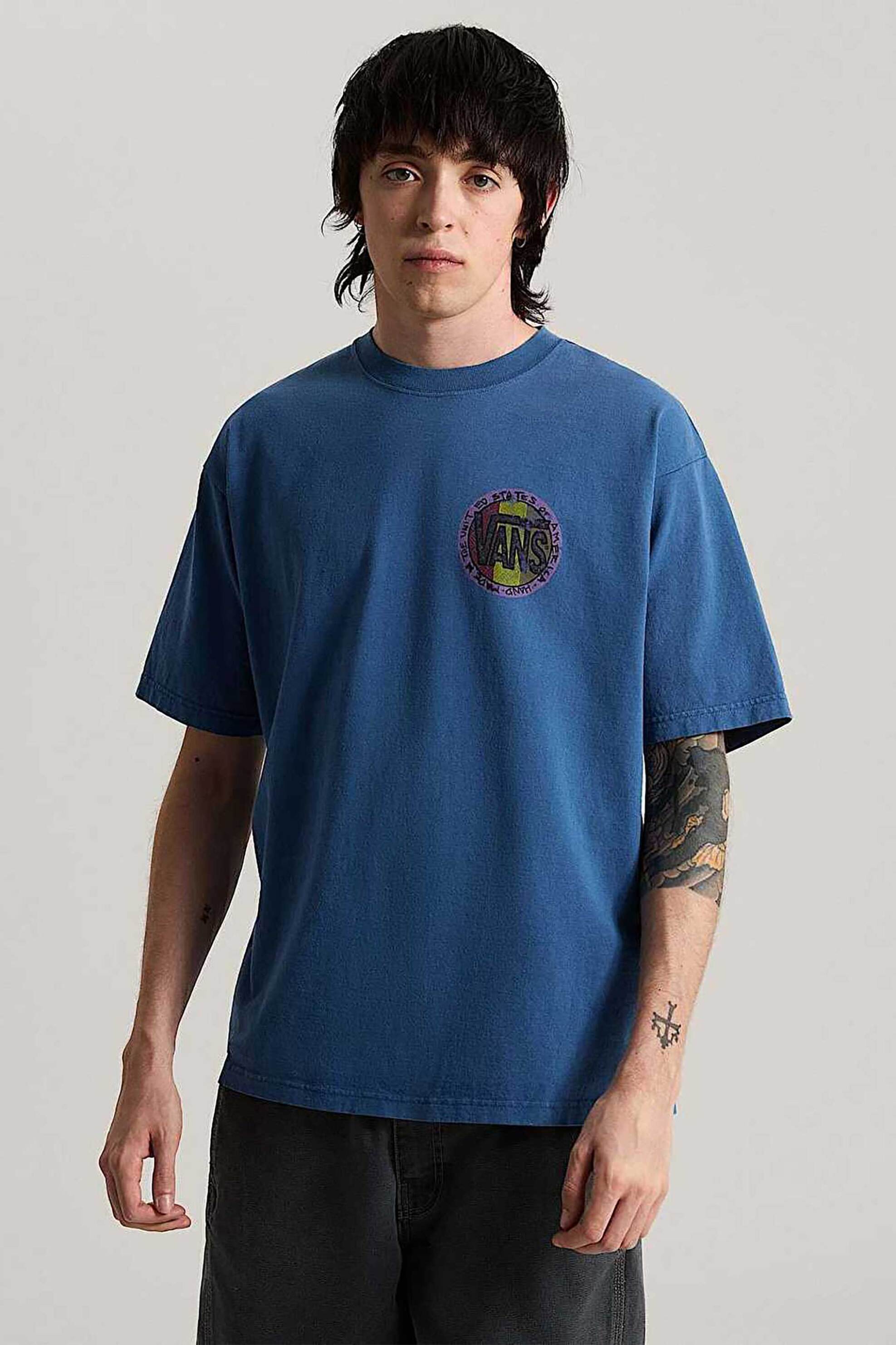 Vans ανδρικό T-shirt Classic Fit "Blotched Circle" - VN000X145TU1 Μπλε