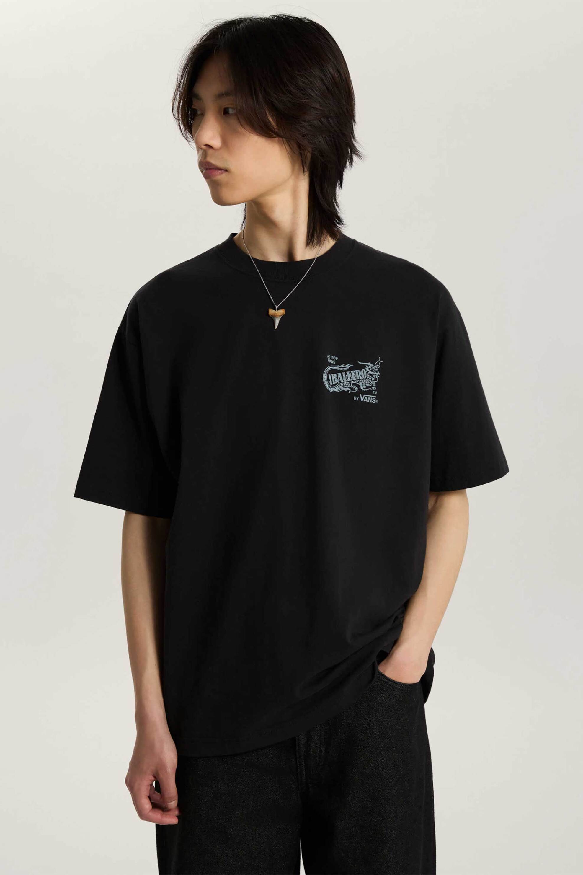 Vans ανδρικό T-shirt Loose Fit "Caballero" - VN000XHBBLK1 Μαύρο