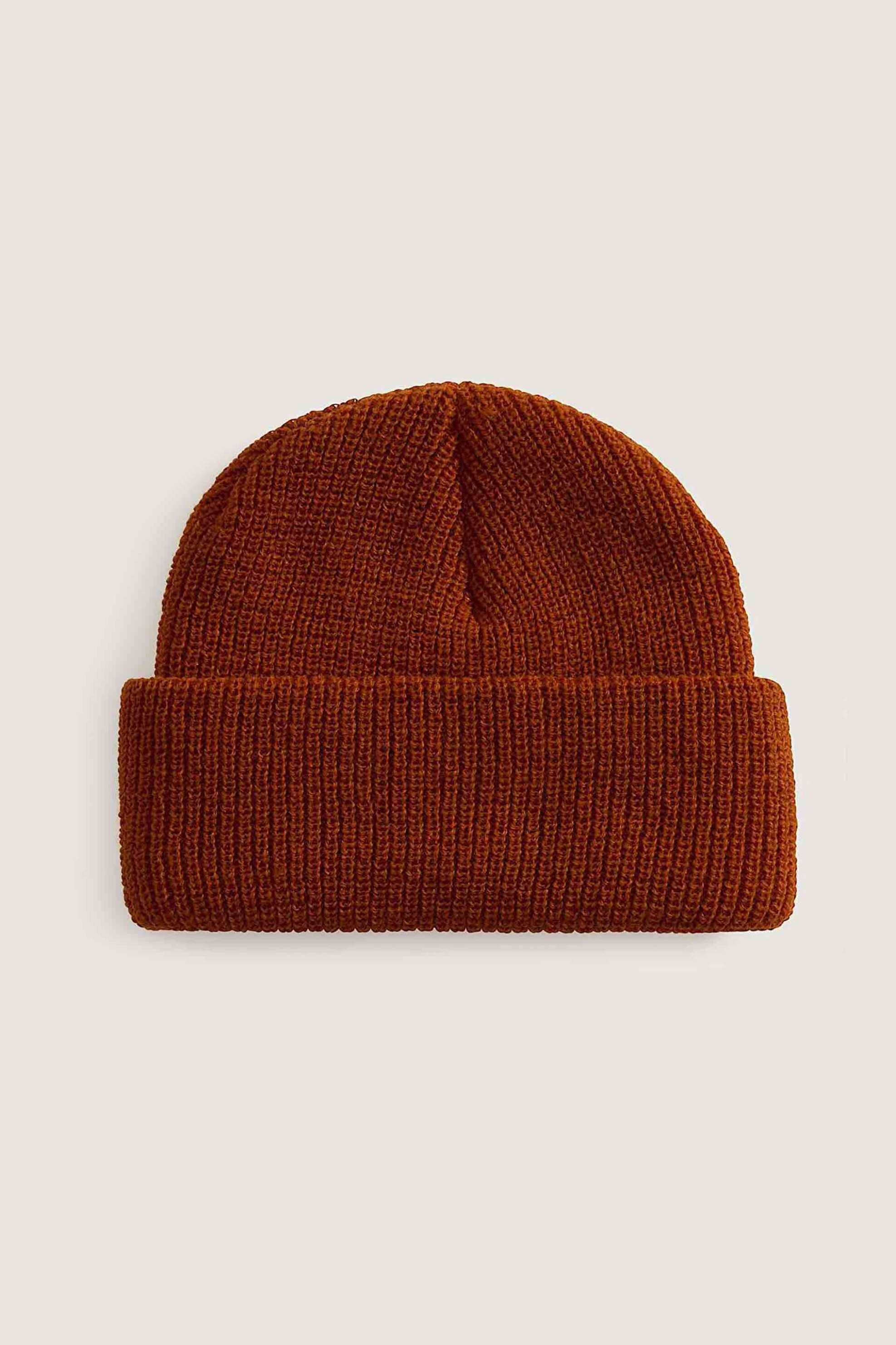 Vans Unisex Πλεκτός Σκούφος με Λογότυπο Original Shallow Cuff - Vn000Hsqn1Z1 Κεραμιδί