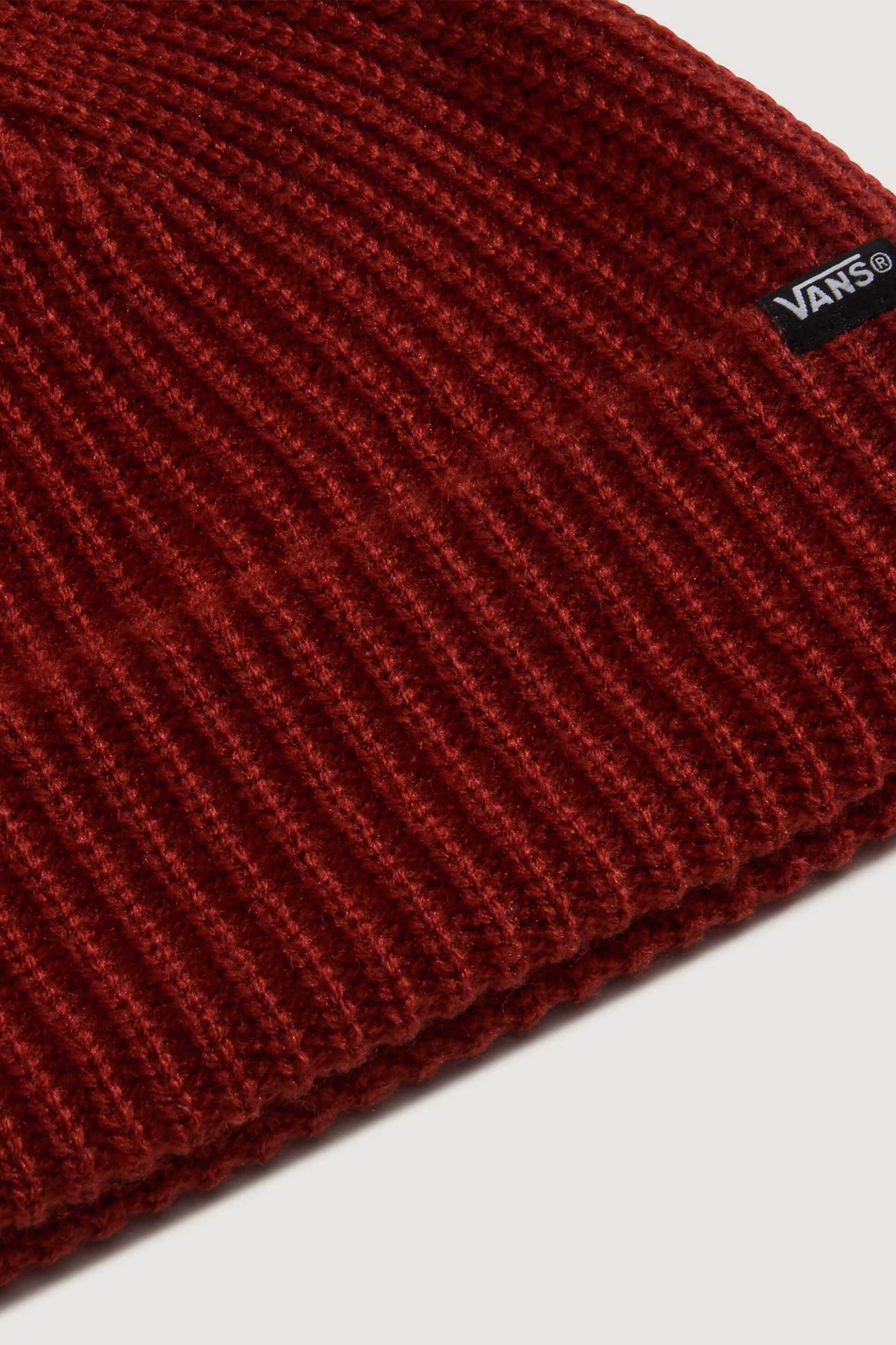 Vans Unisex Πλεκτός Σκούφος με Λογότυπο Core Basic Cuff - Vn000Qb4H891 Μπορντό