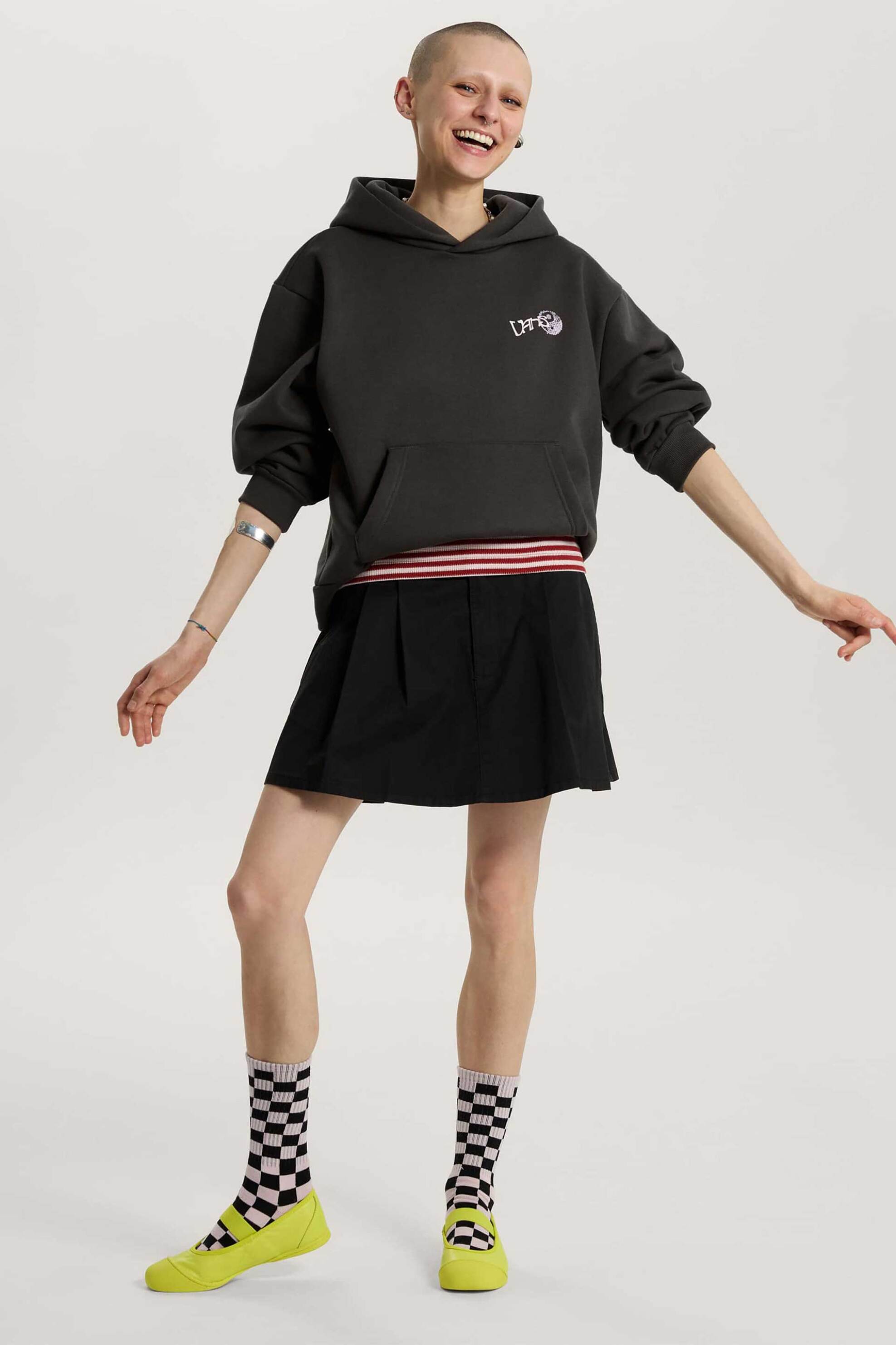 Vans Unisex Μακριές Κάλτσες Checkerboard - Vn000Qbdh8H1 Ασπρόμαυρο