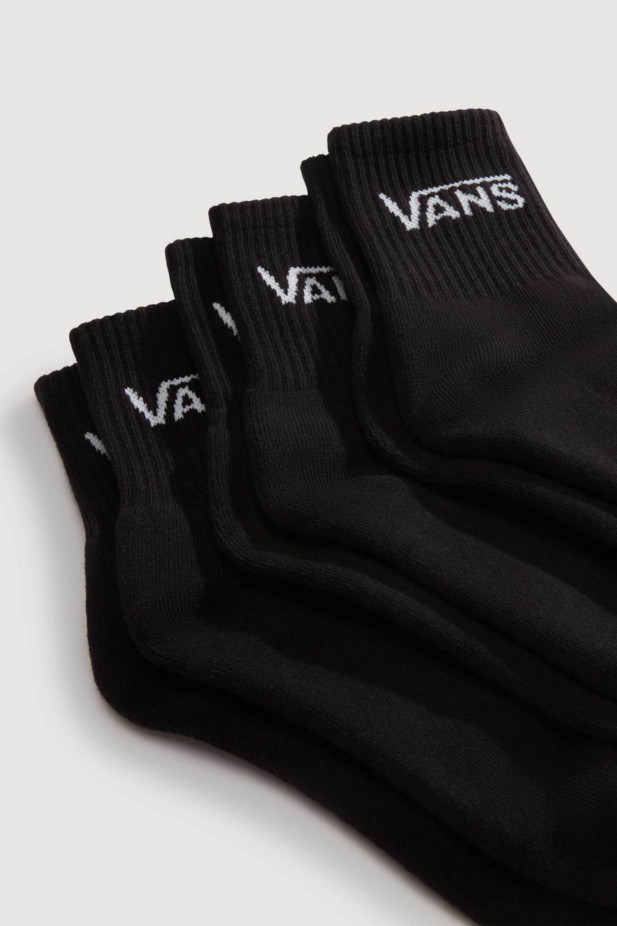Vans Σετ Unisex Κοντές Κάλτσες Medium Classic Half Crew (3 Ζευγάρια) - Vn000Qbwblk1 Μαύρο