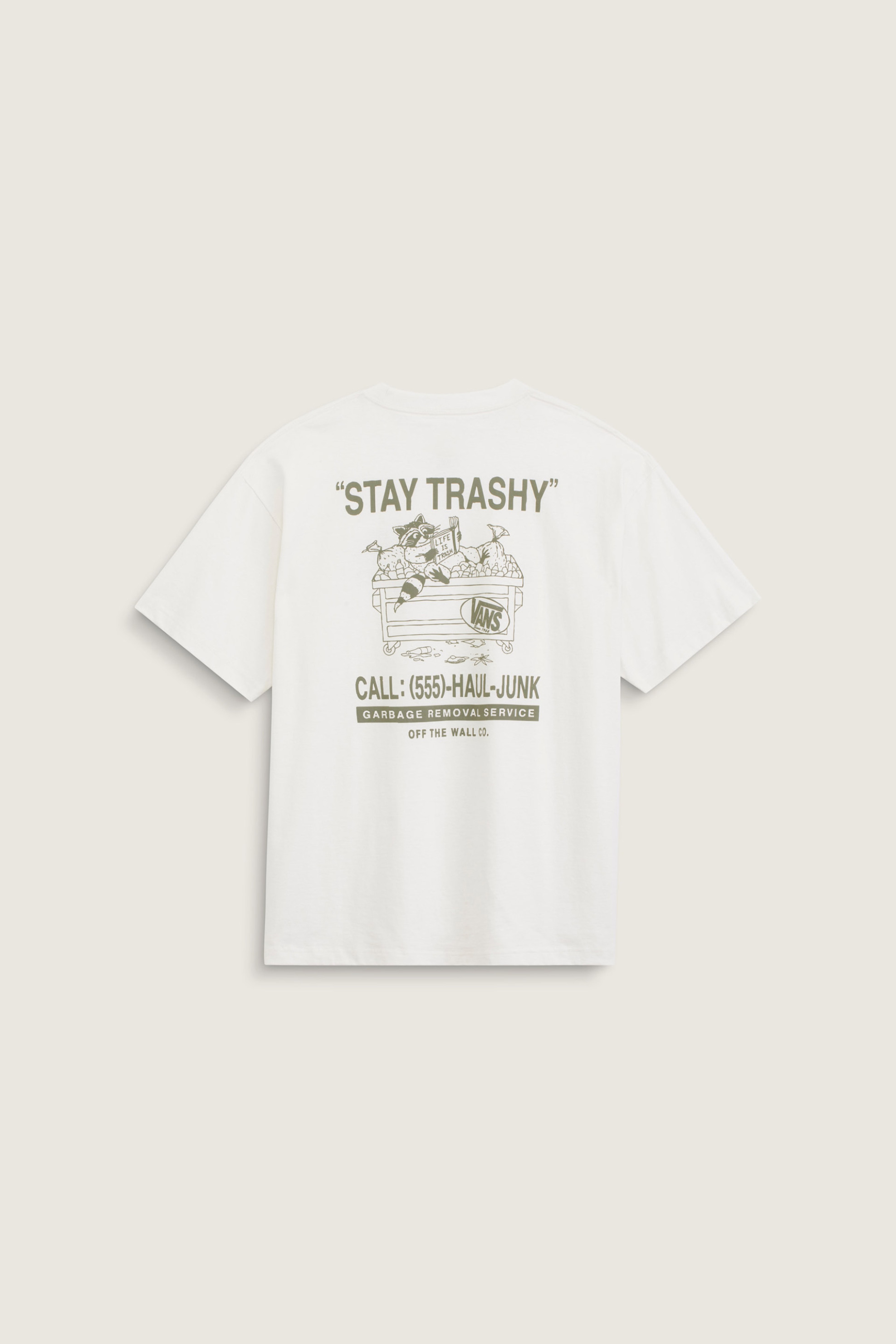 Vans Ανδρικό T-Shirt Classic Fit Trashy - Vn000X1Efs81 Λευκό