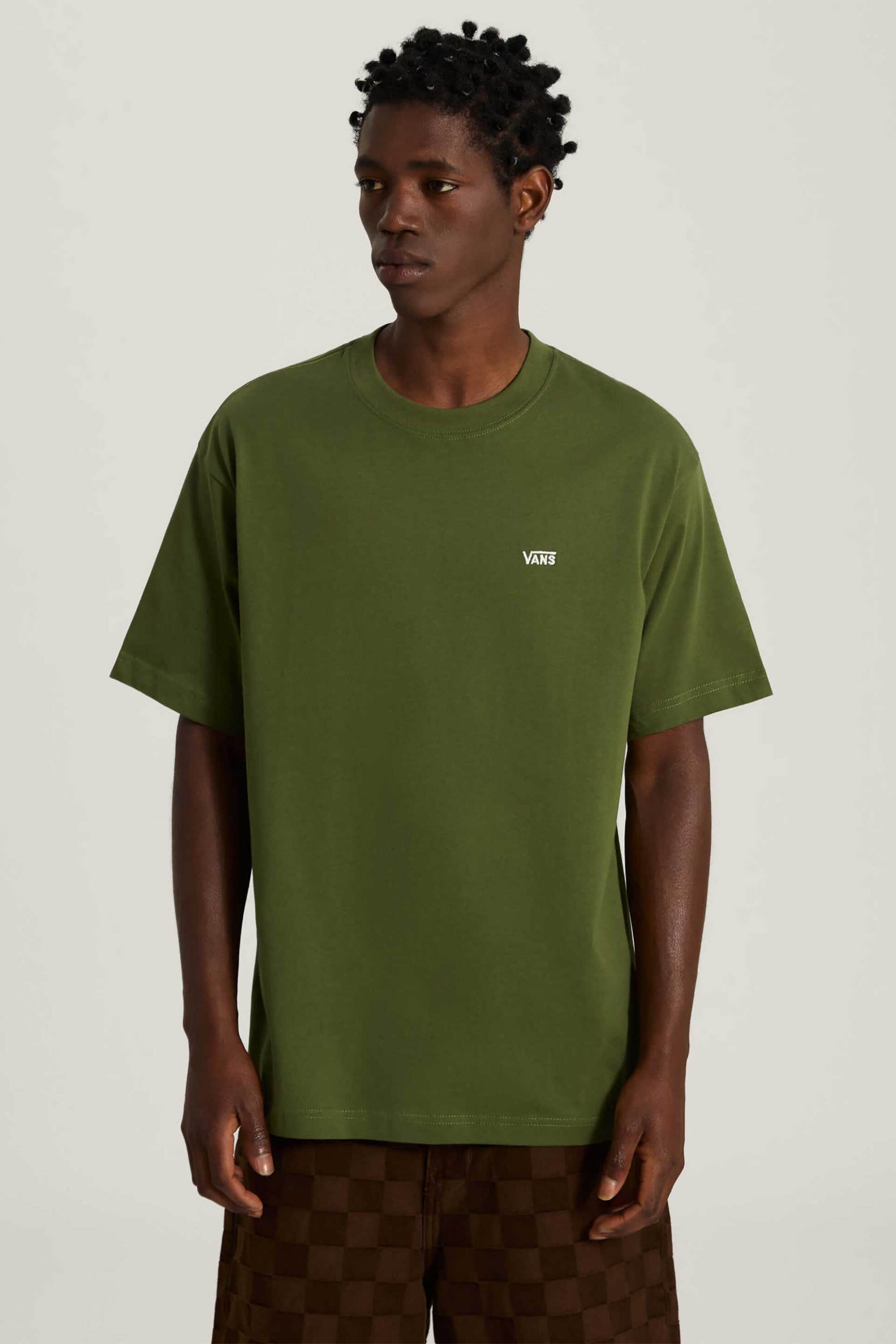 Vans ανδρικό T-shirt Loose Fit "Left Chest II" - VN0010FFGRK1 Χακί