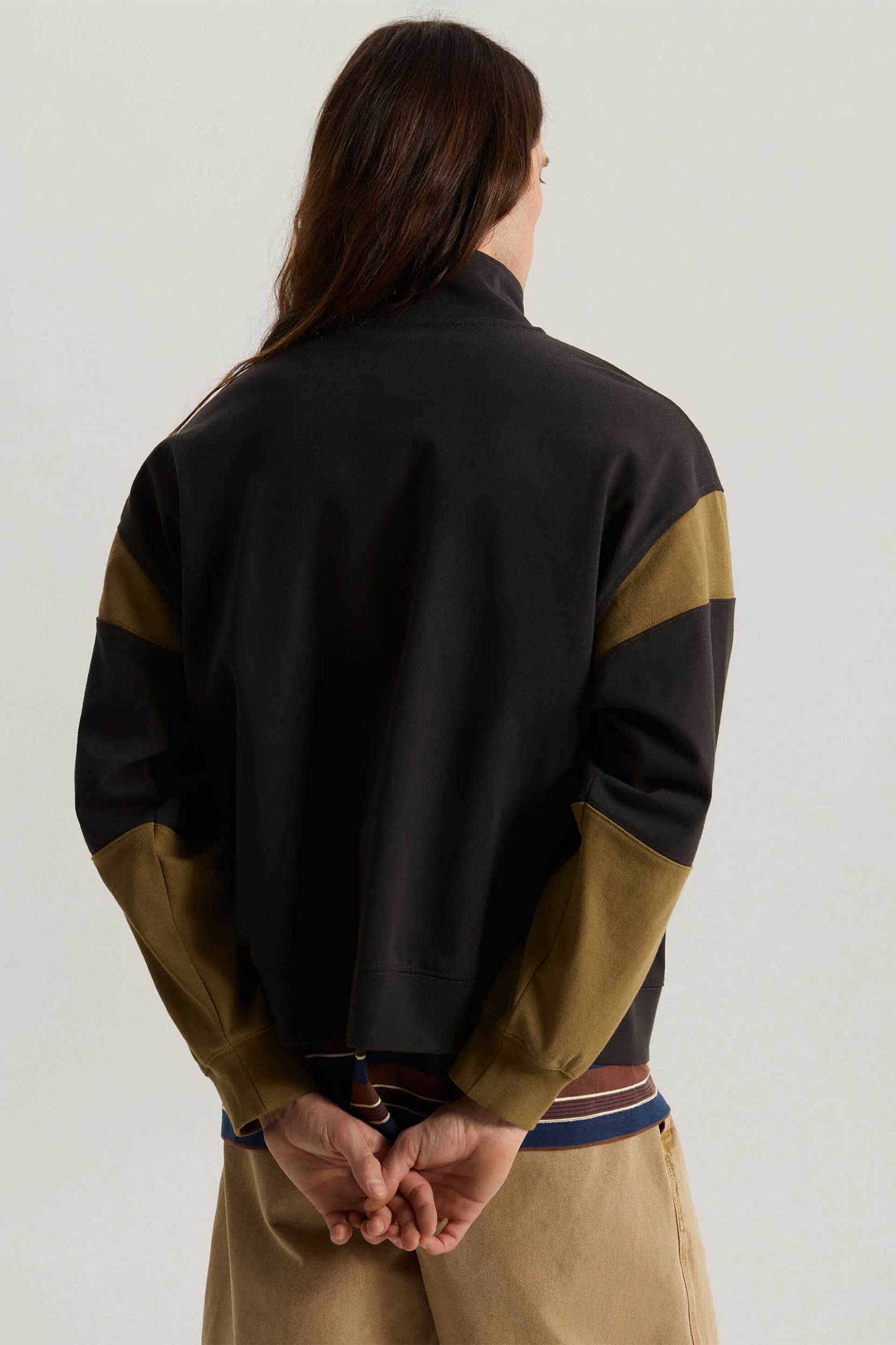 Vans Ανδρική Ζακέτα Φούτερ Relaxed Fit Retro Sport Mock - Vn000U97Emv1 Μαύρο