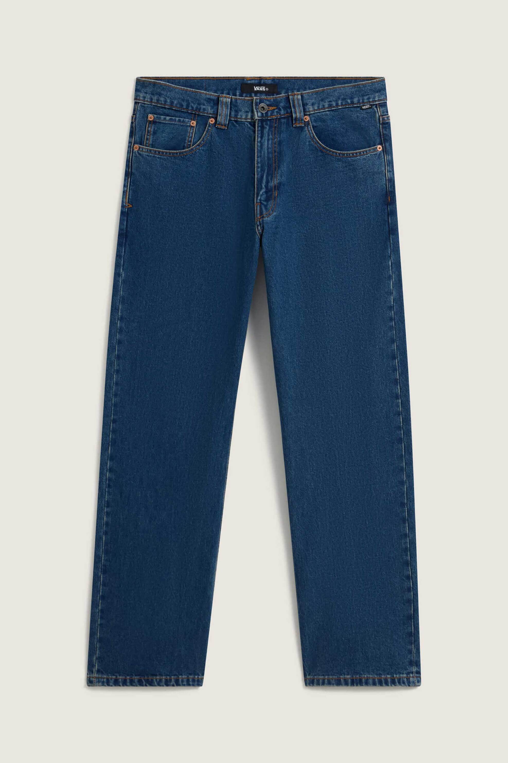 Vans Ανδρικό Τζιν Παντελόνι Πεντάτσεπο Straight Fit Check-5 - Vn0010Dtahu1 Denim Blue