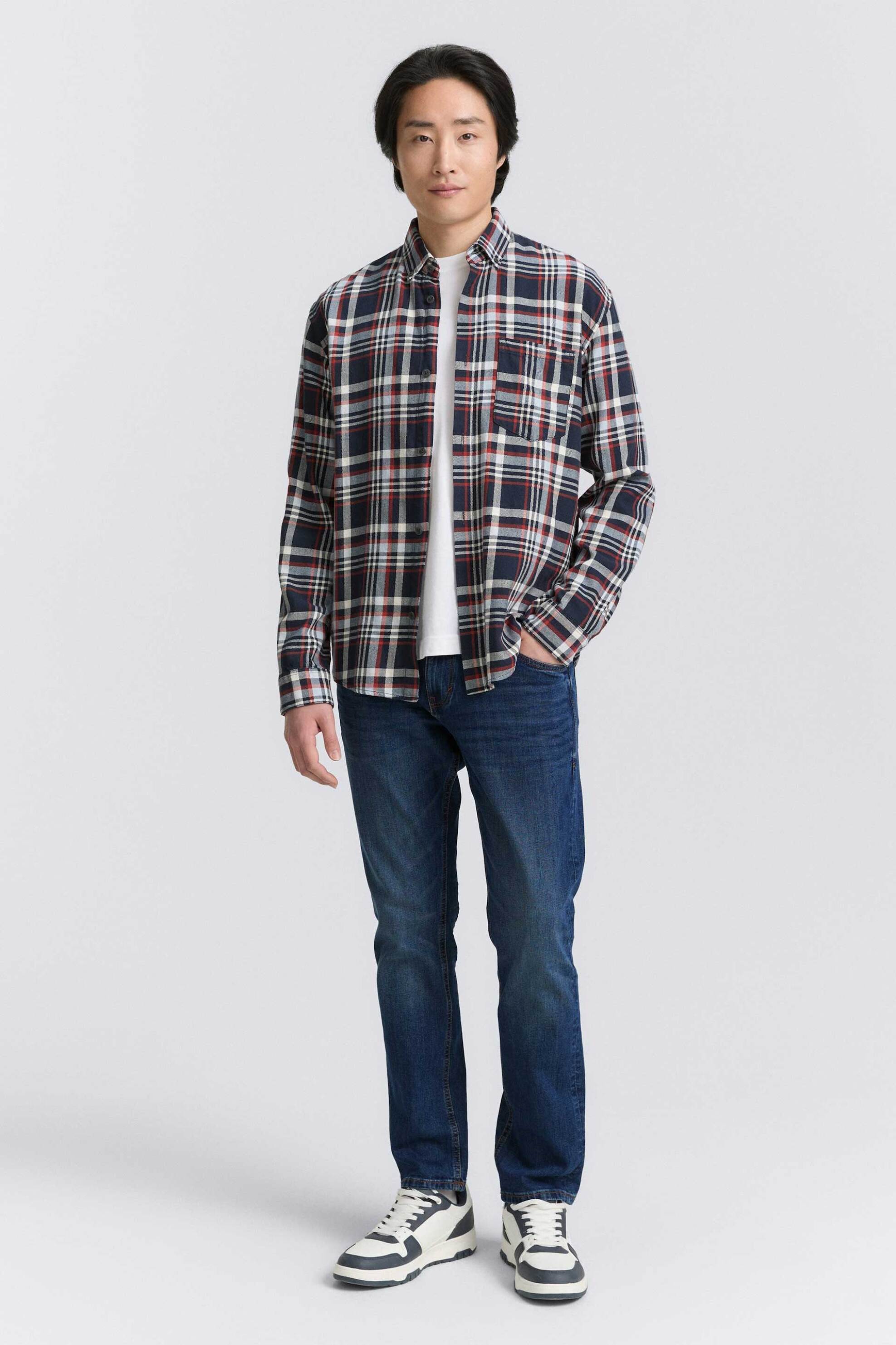 Tom Tailor ανδρικό τζιν παντελόνι πεντάτσεπο Regular Slim Fit - 1047978 Denim Blue