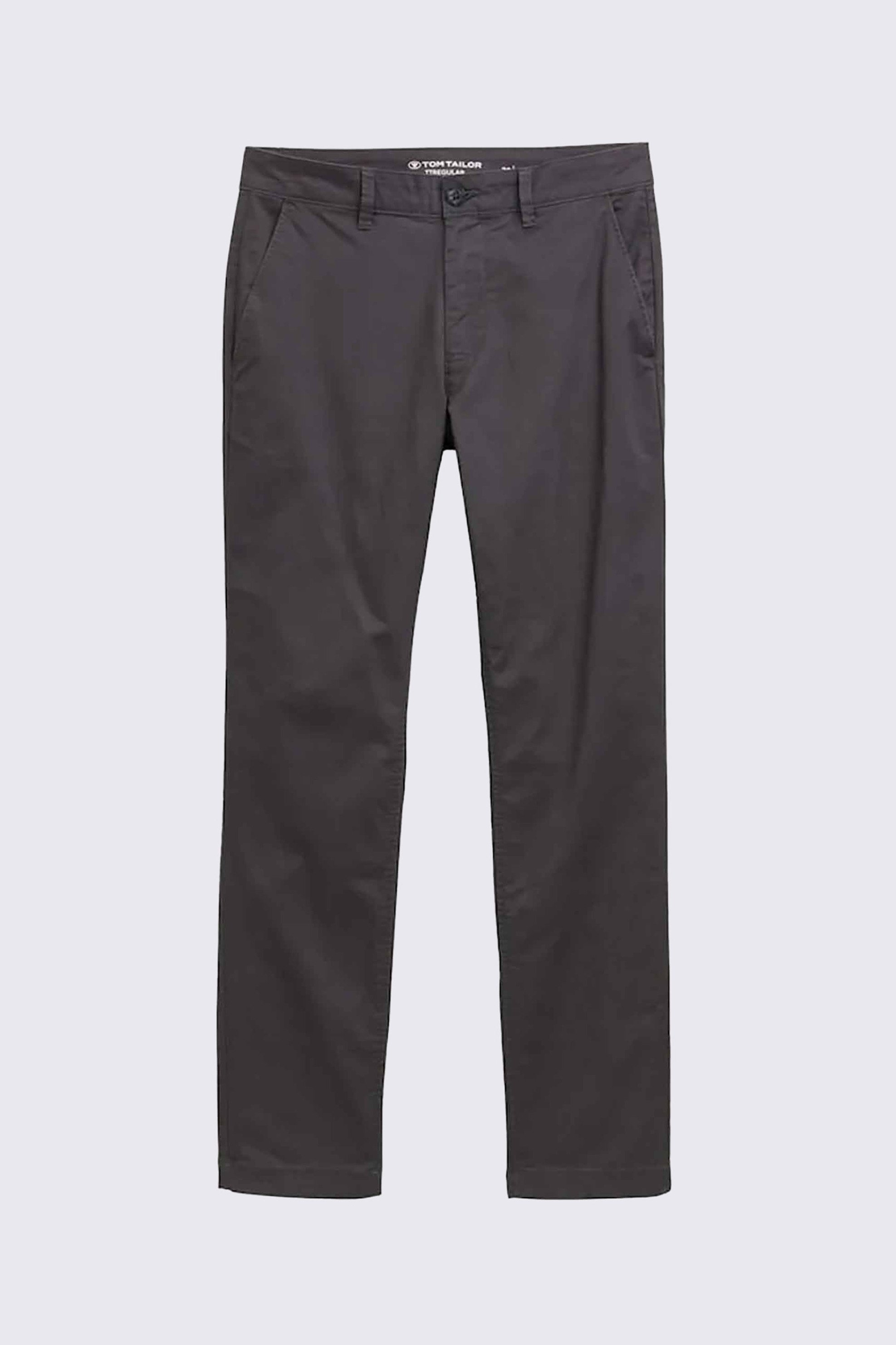 Tom Tailor ανδρικό παντελόνι chino Regular Fit - 1047264 Ανθρακί