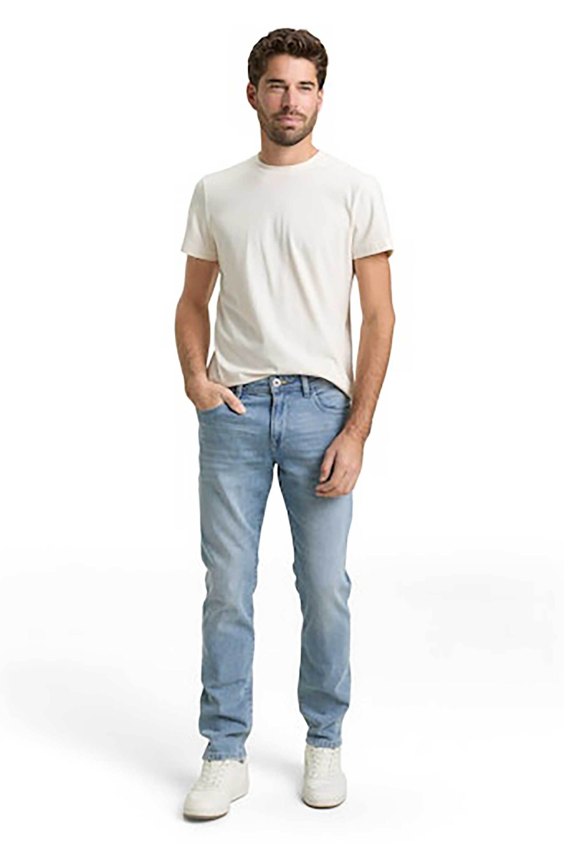 Tom Tailor ανδρικό τζιν παντελόνι πεντάτσεπο Slim Fit - 1048363 Denim Blue Ανοιχτό