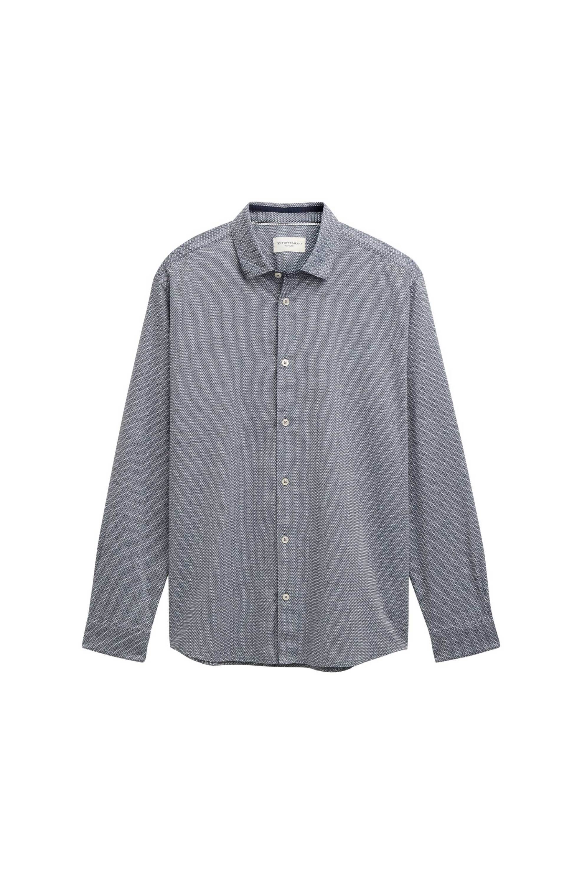 Tom Tailor ανδρικό πουκάμισο Regular Fit - 1047342 Σκούρο Μπλε