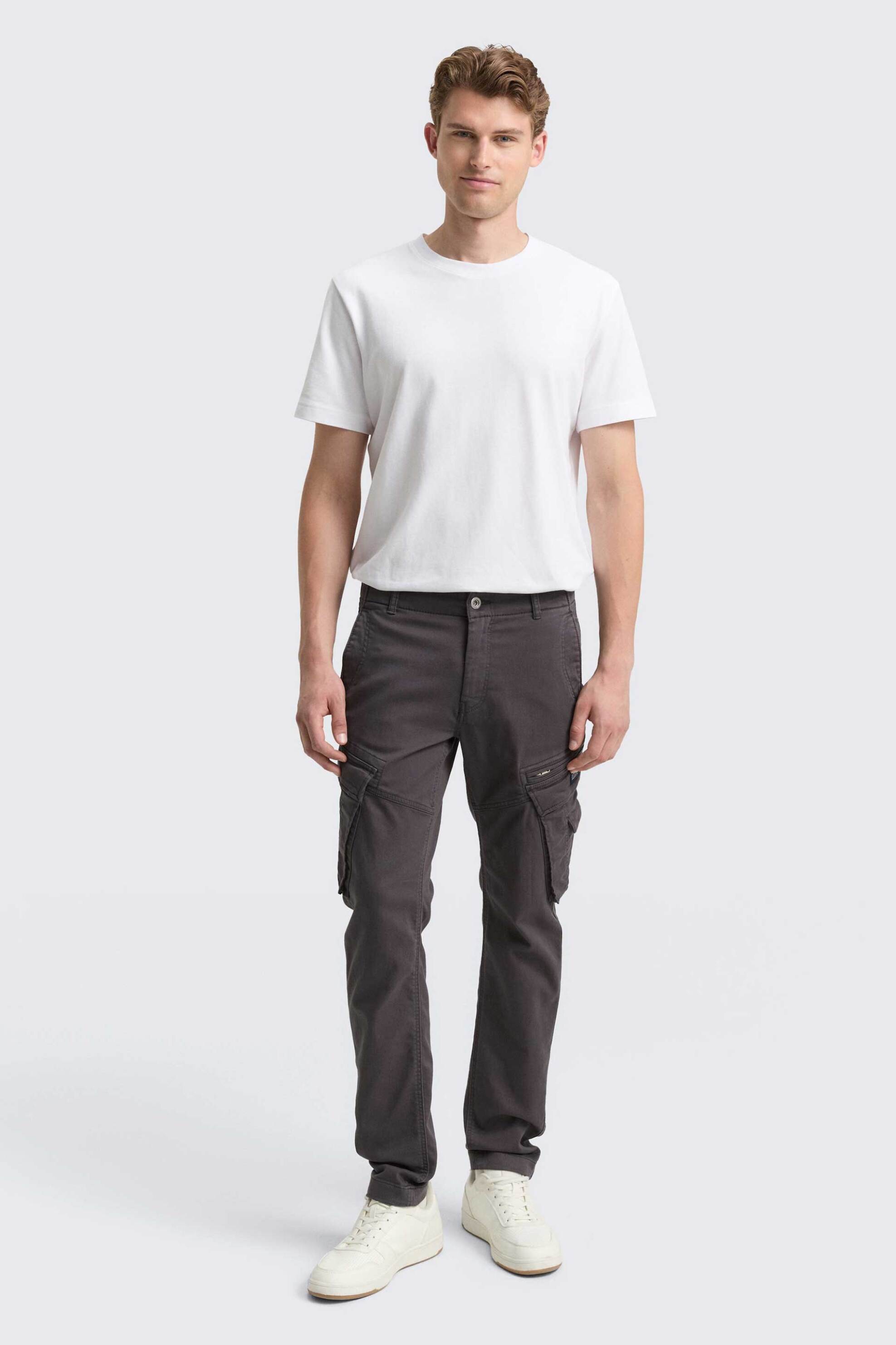 Tom Tailor ανδρικό παντελόνι cargo μονόχρωμο Regular Fit - 1049438 Ανθρακί