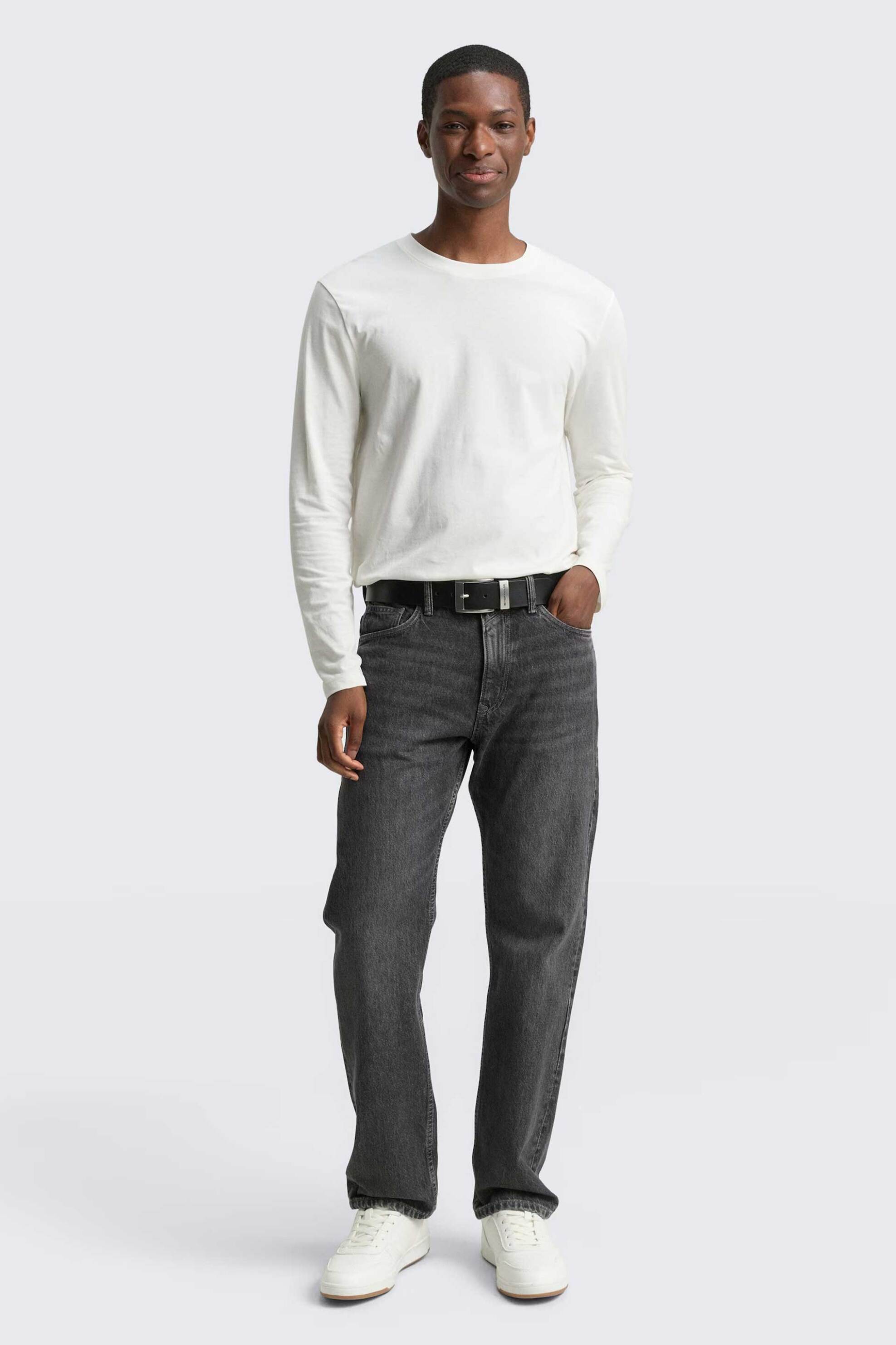 Tom Tailor ανδρικό τζιν παντελόνι πεντάτσεπο Relaxed Fit - 1044988 Ανθρακί