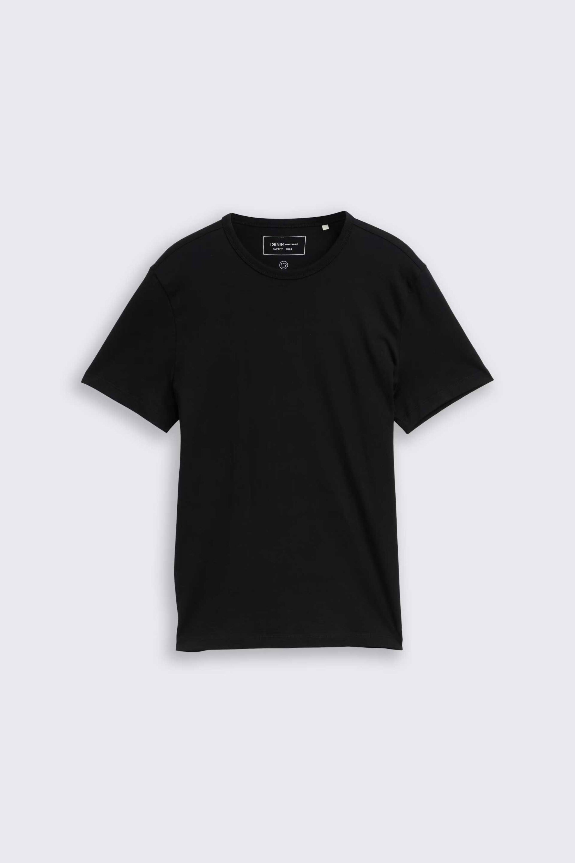 Tom Tailor Ανδρικό T-Shirt Μονόχρωμο Slim Fit - 1048995 Μαύρο