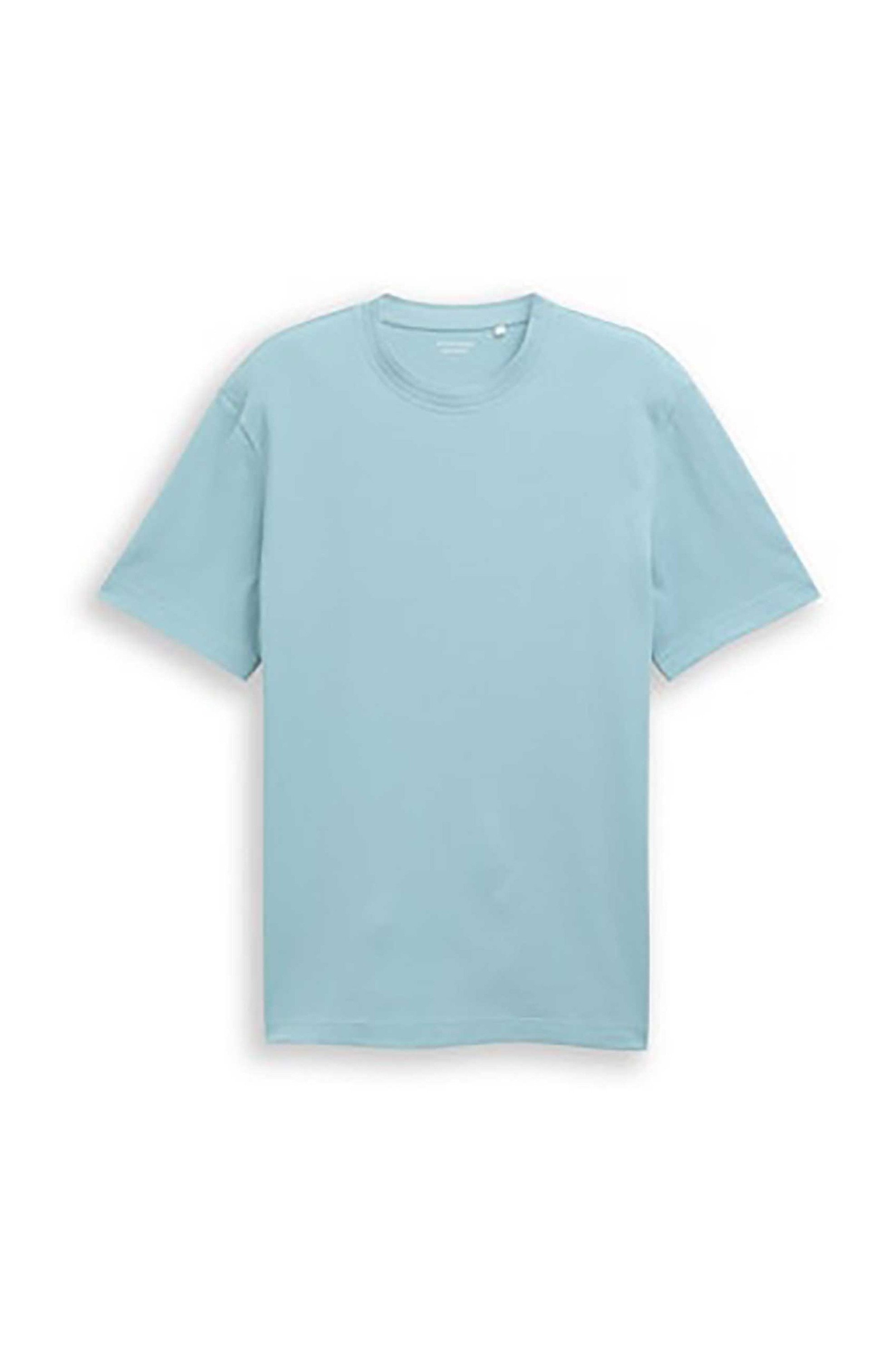 Tom Tailor Ανδρικό T-Shirt με Waffle Pattern Regular Fit - 1048599 Γαλάζιο