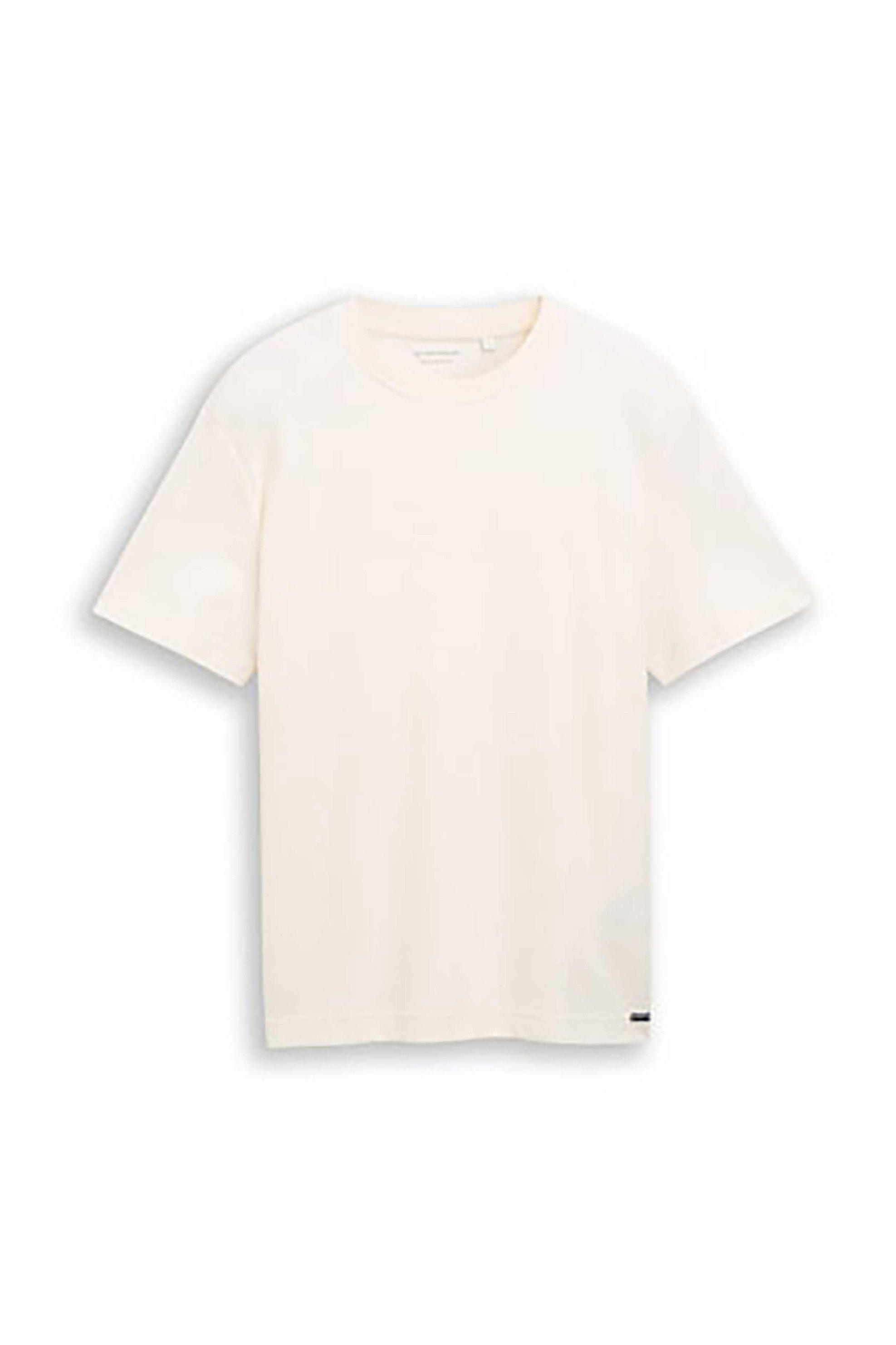 Tom Tailor Ανδρικό T-Shirt με Waffle Pattern Regular Fit - 1048599 Λευκό