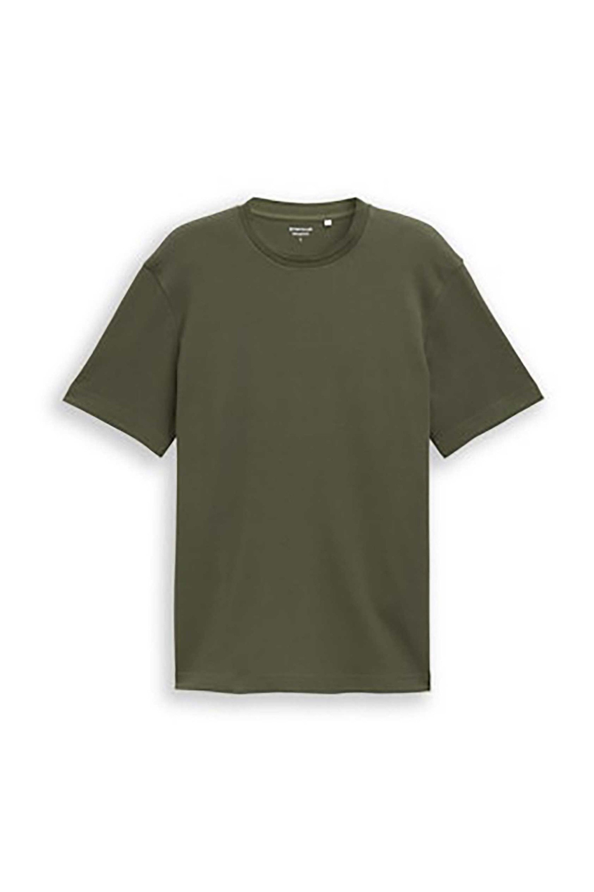 Tom Tailor Ανδρικό T-Shirt με Waffle Pattern Regular Fit - 1048599 Χακί