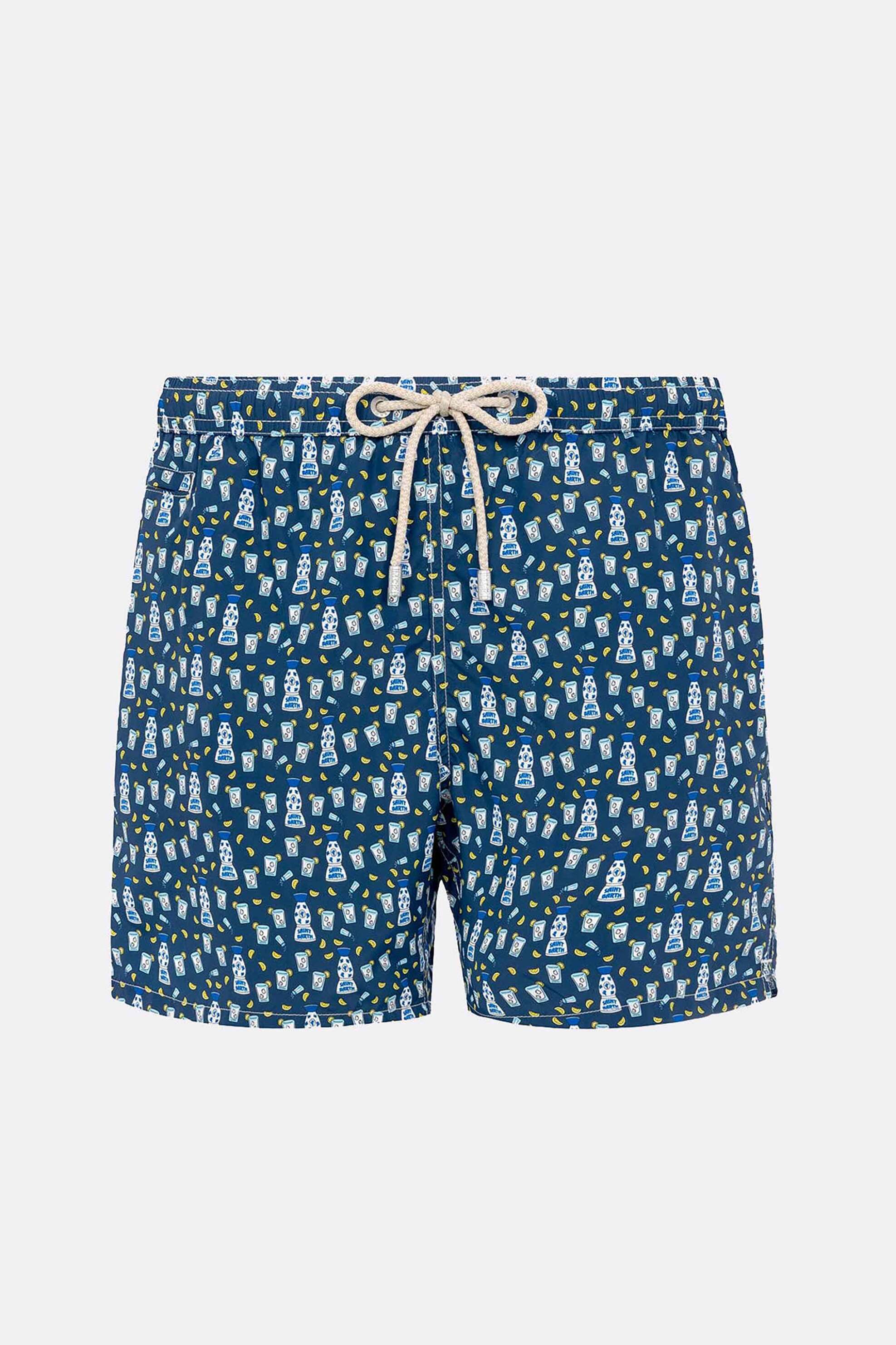 MC2 Saint Barth ανδρικό μαγιό σορτς με all-over print "Tequila Classic" - LIG0003-02127H Μπλε