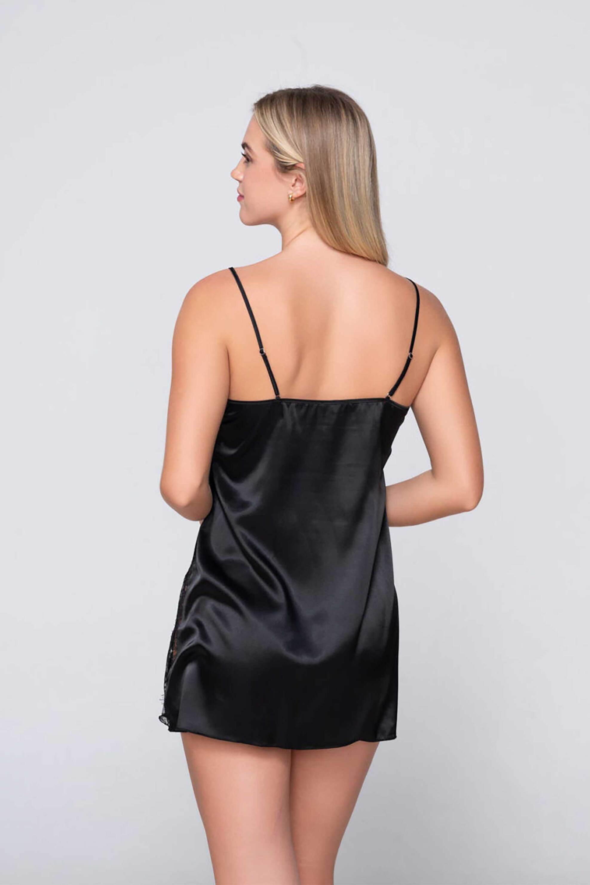 Luna γυναικείο νυχτικό με δαντέλα "Prestige" - 82000 Μαύρο φωτογραφία