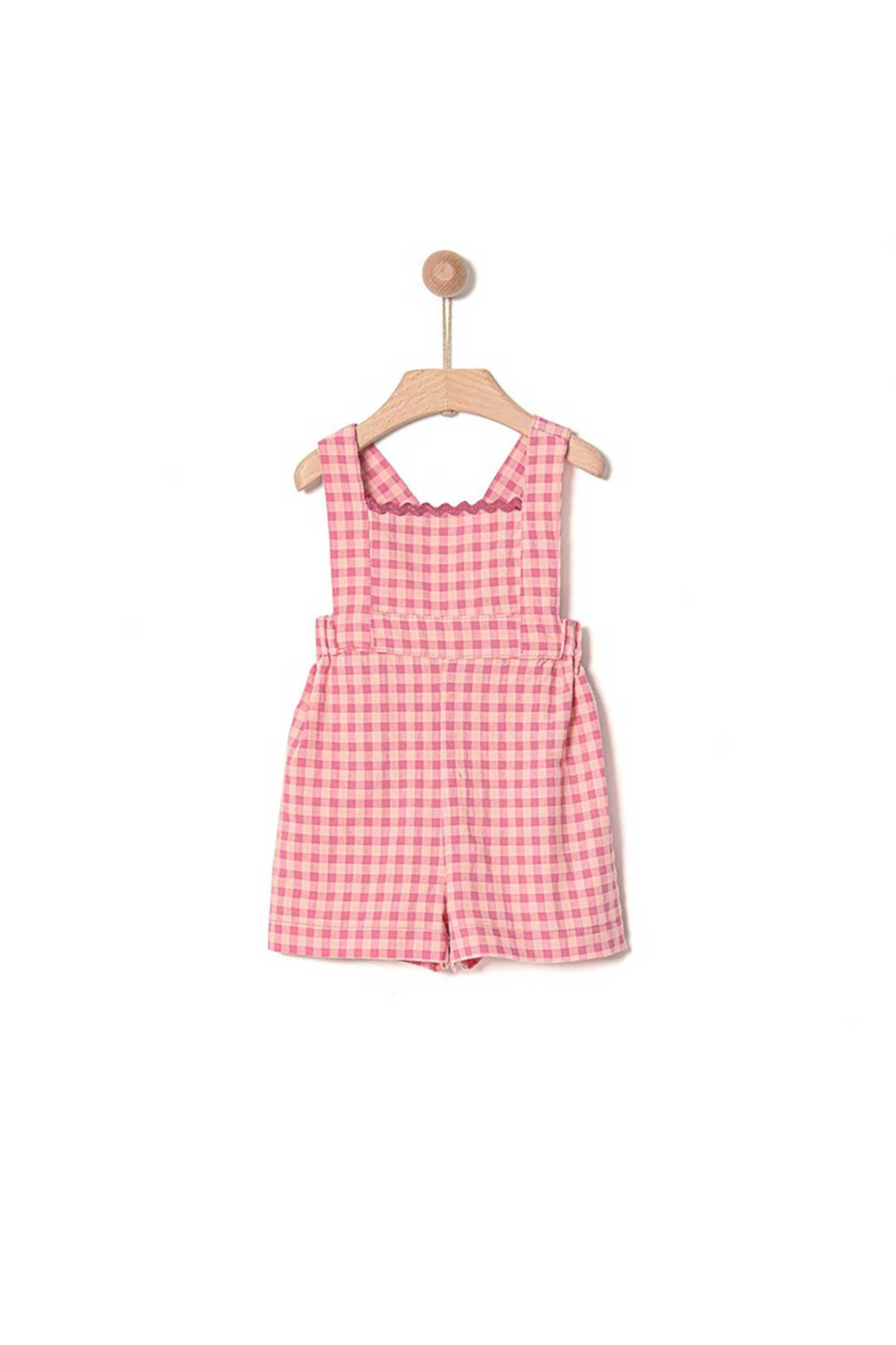Παιδικά Ρούχα, Παπούτσια & Παιχνίδια > Παιδικά Ρούχα & Αξεσουάρ για Κορίτσια > Παιδικές Μπλούζες για Κορίτσια > Παιδικές Σαλοπέτες για Κορίτσια Yell-oh! παιδική ολόσωμη φόρμα με καρό σχέδιο - 41090356019 Ροζ