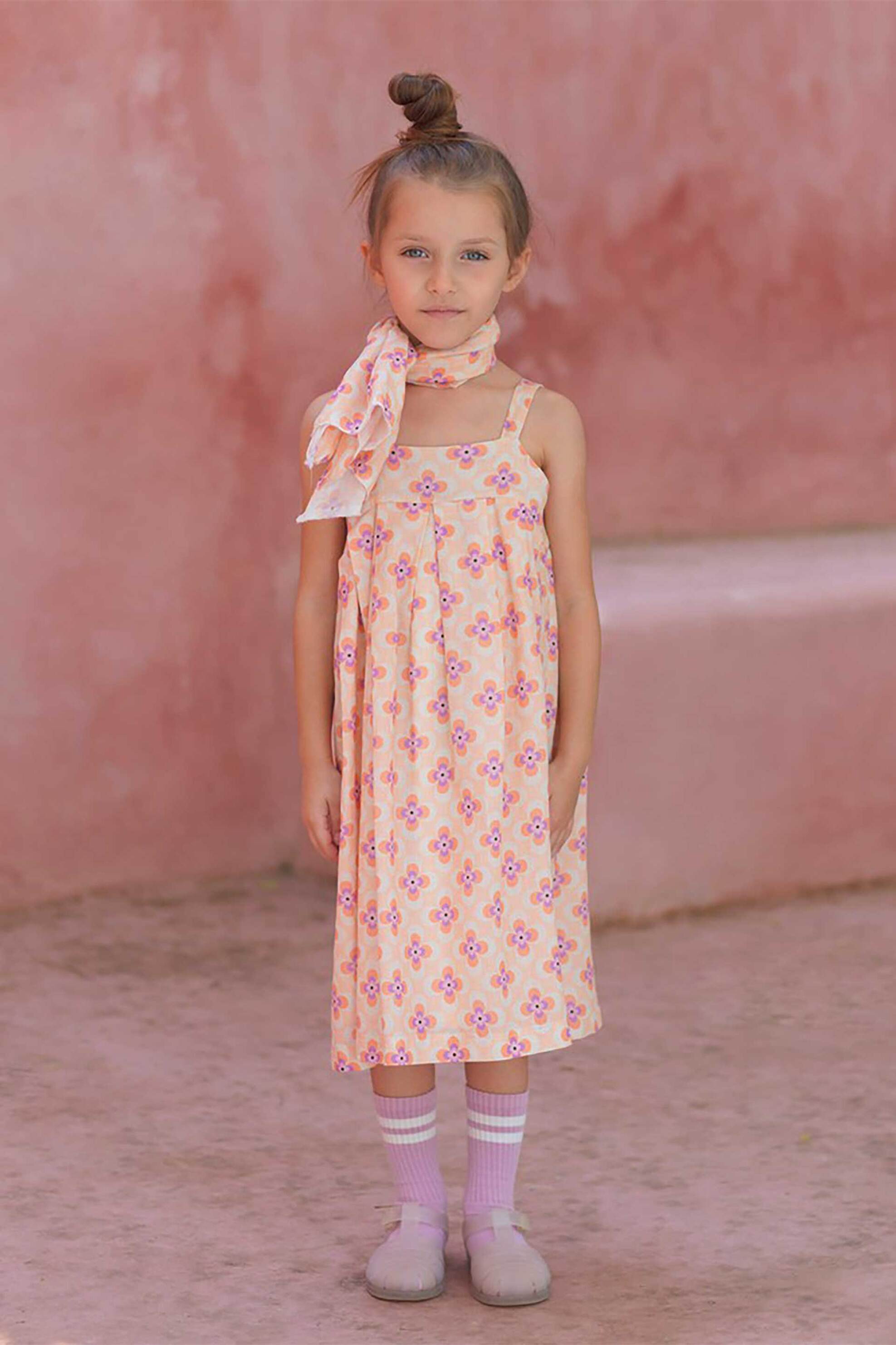 Παιδικά Ρούχα, Παπούτσια & Παιχνίδια > Παιδικά Ρούχα & Αξεσουάρ για Κορίτσια > Παιδικά Φορέματα για Κορίτσια Yell-Oh! παιδικό φόρεμα με τιράντες και print "70s Flowers" - 42090240103 Ροζ