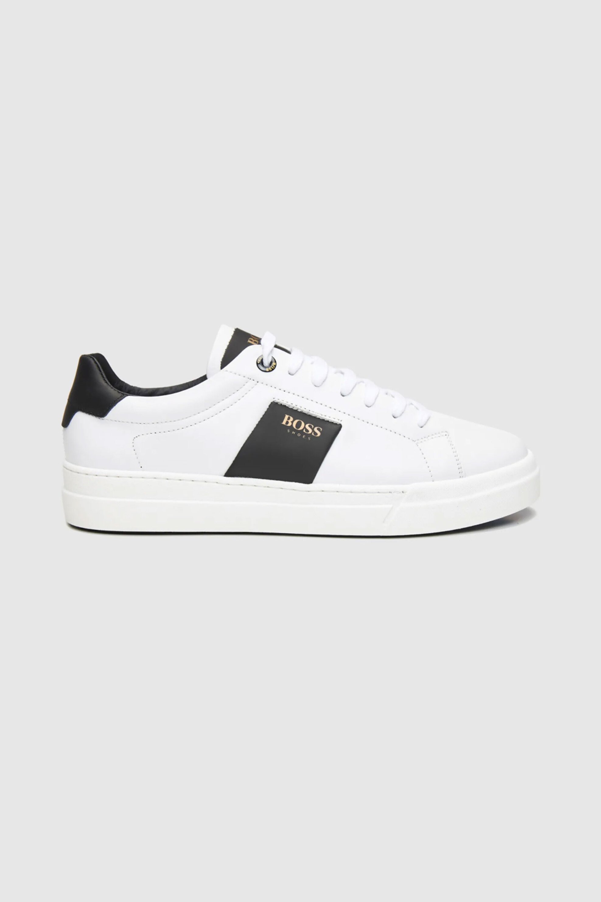 BOSS SHOES Boss Shoes ανδρικά δερμάτινα sneakers - AZ211 Λευκό