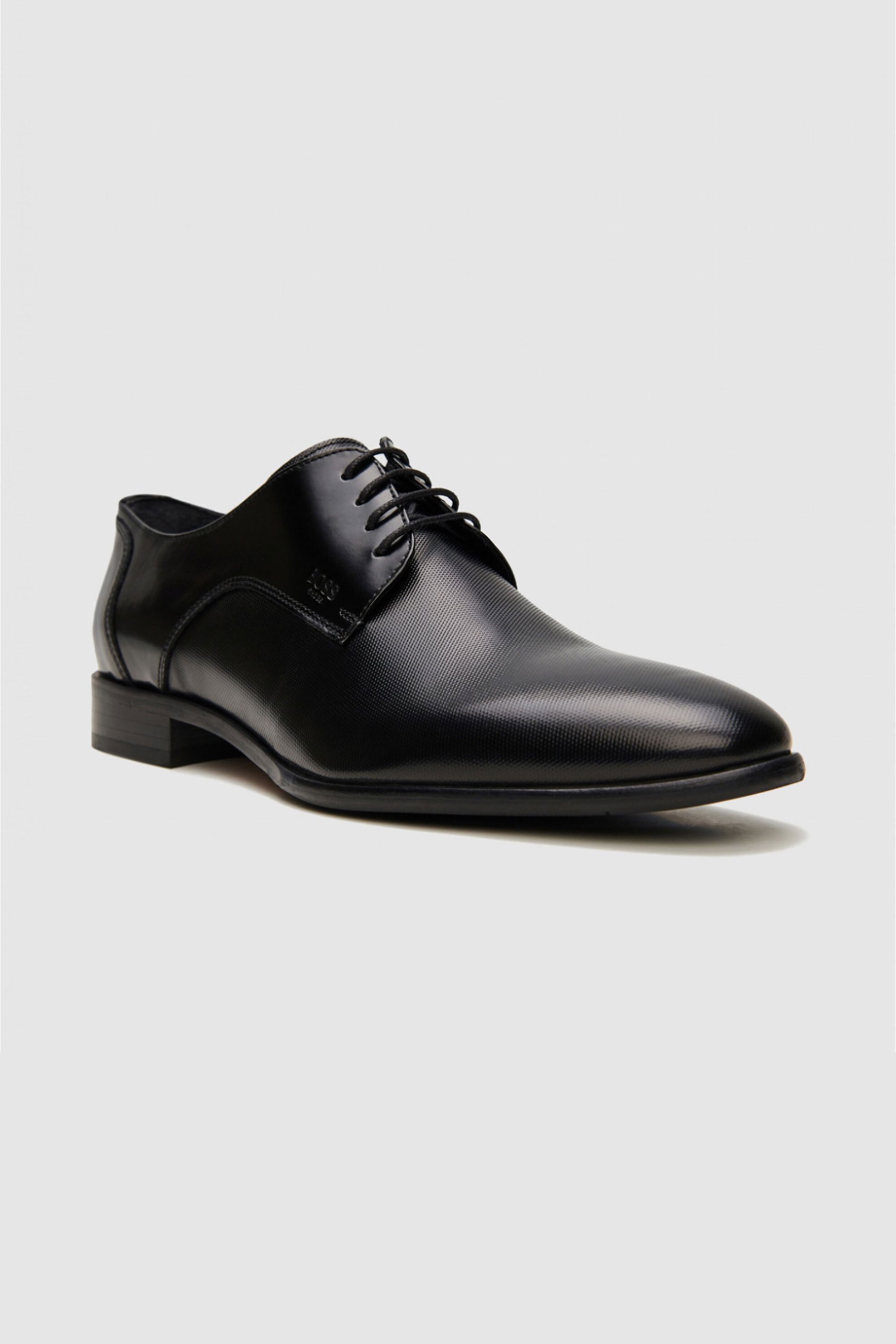 Boss Shoes ανδρικά δερμάτινα oxford - B7513 POINT Μαύρο φωτογραφία